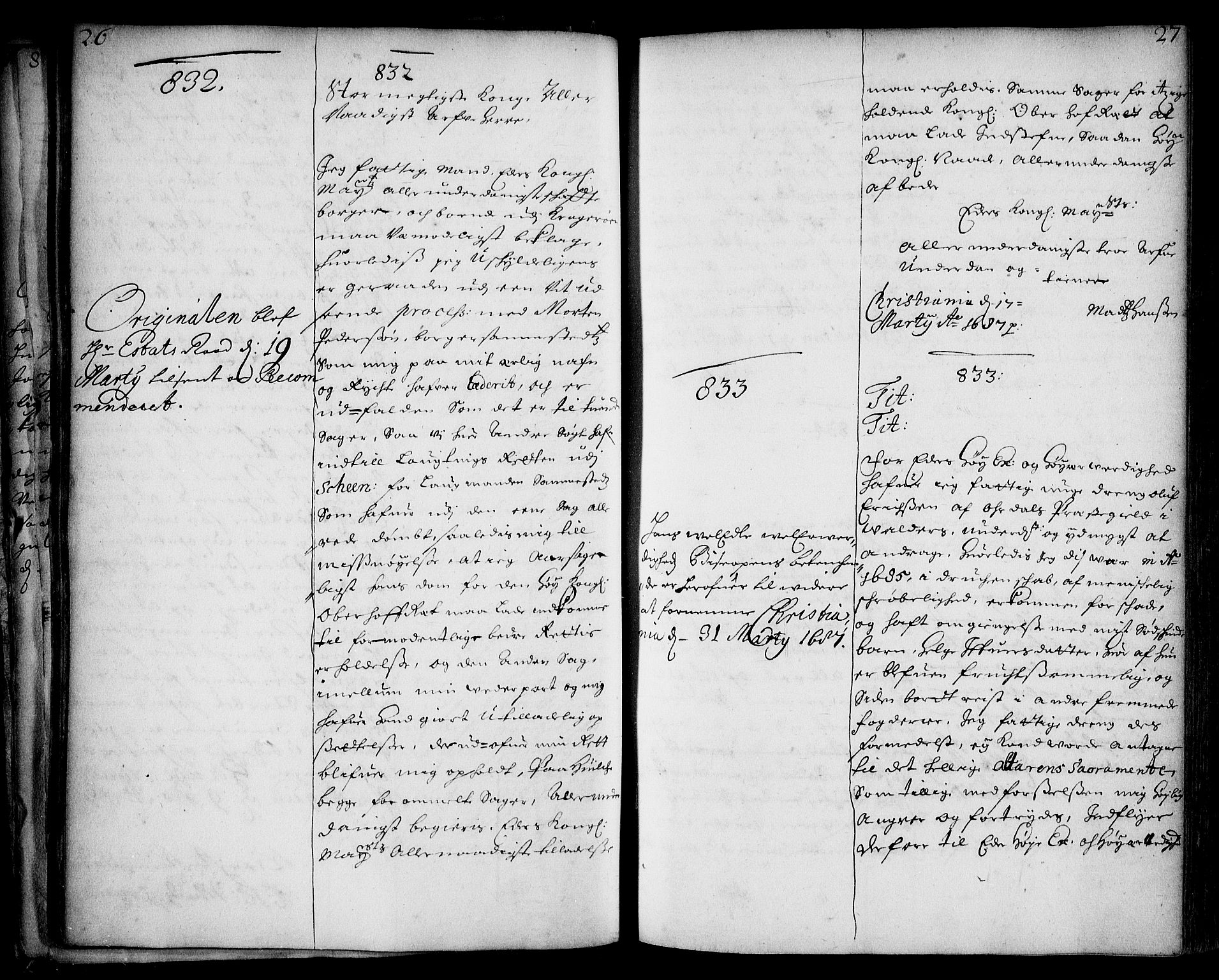 Stattholderembetet 1572-1771, AV/RA-EA-2870/Ae/L0004: Supplikasjons- og resolusjonsprotokoll, 1687, p. 26b-27a