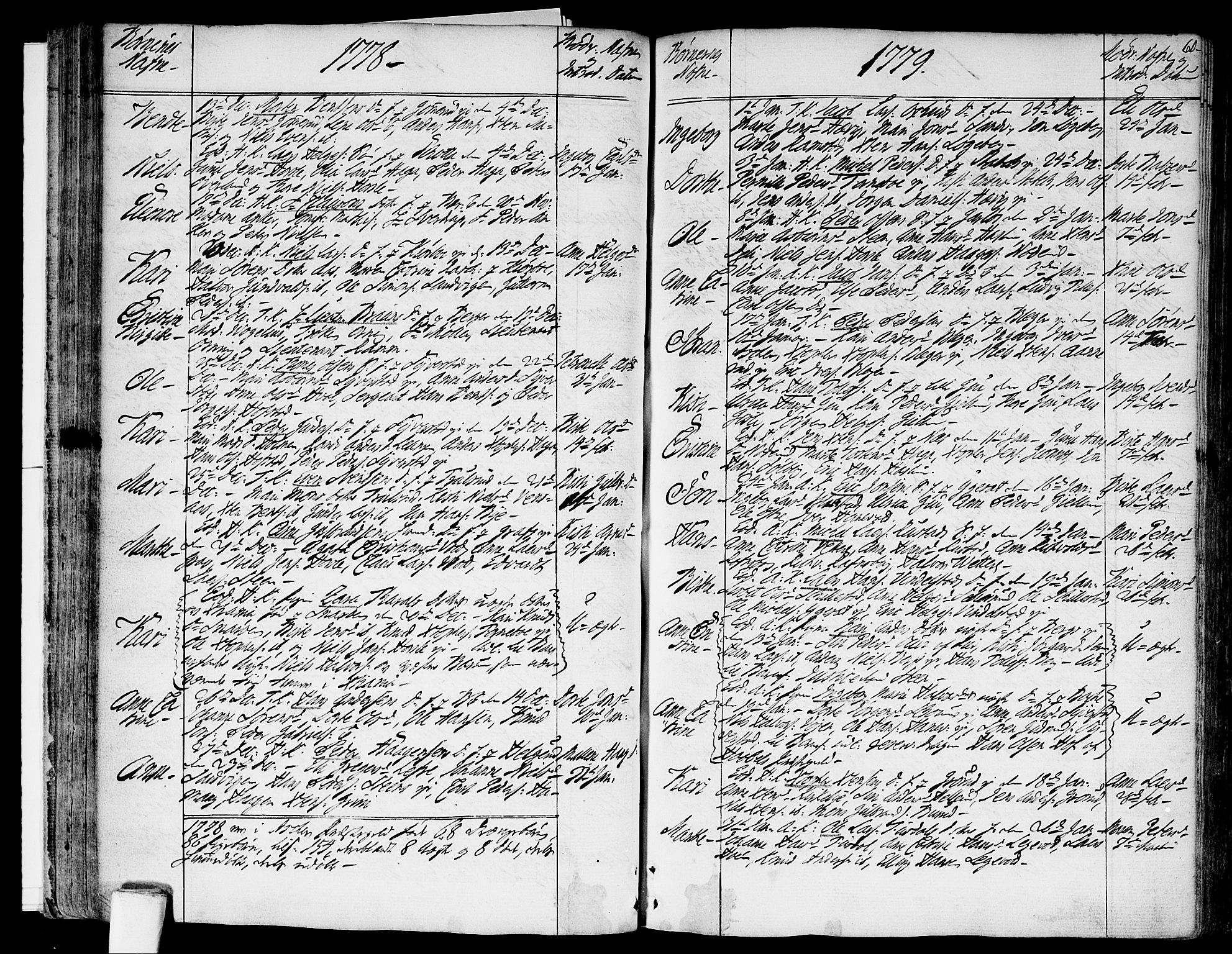 Asker prestekontor Kirkebøker, SAO/A-10256a/F/Fa/L0003: Parish register (official) no. I 3, 1767-1807, p. 60
