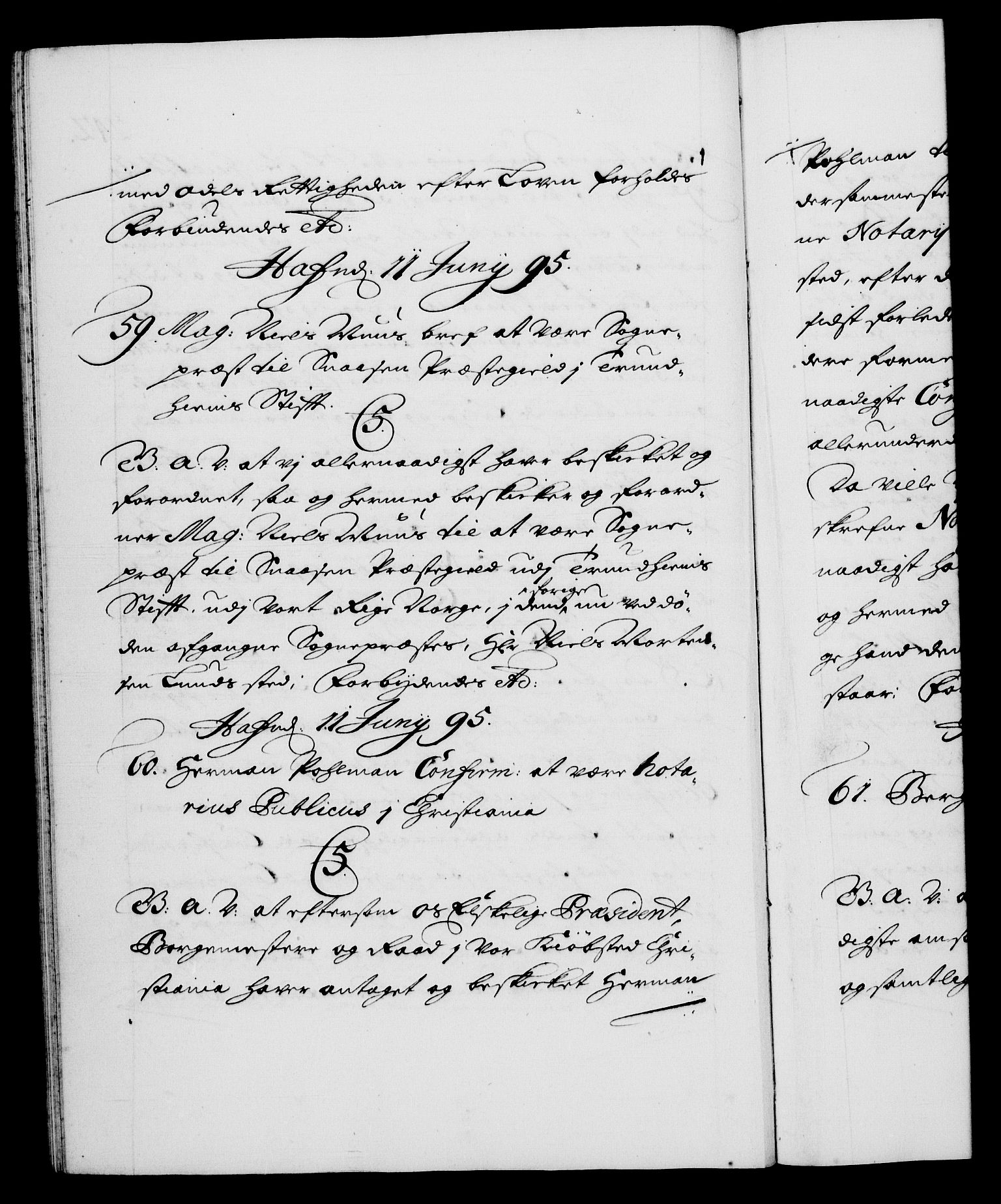 Danske Kanselli 1572-1799, RA/EA-3023/F/Fc/Fca/Fcaa/L0016: Norske registre (mikrofilm), 1692-1697, p. 242b