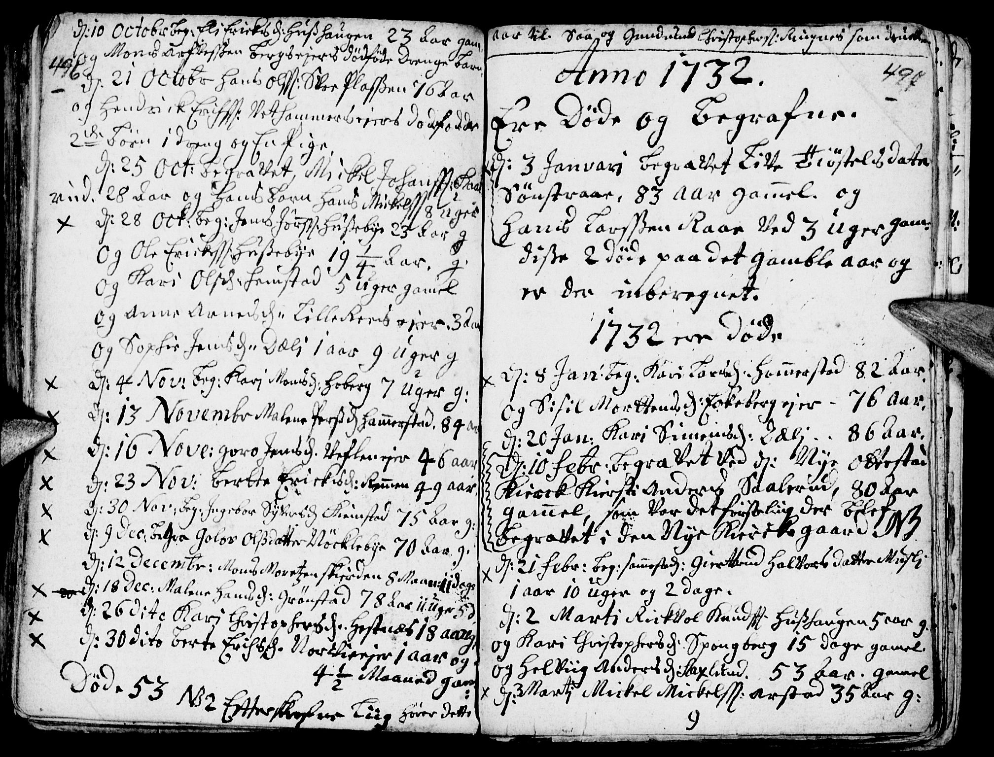 Stange prestekontor, SAH/PREST-002/K/L0002: Parish register (official) no. 2, 1724-1740, p. 496-497