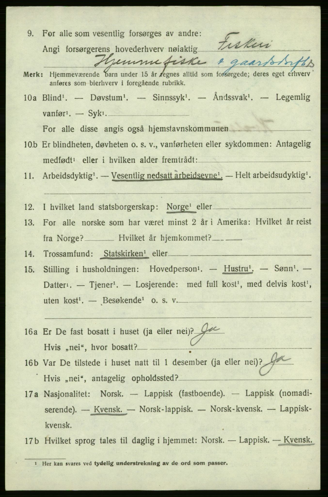 SATØ, 1920 census for , 1920, p. 1329