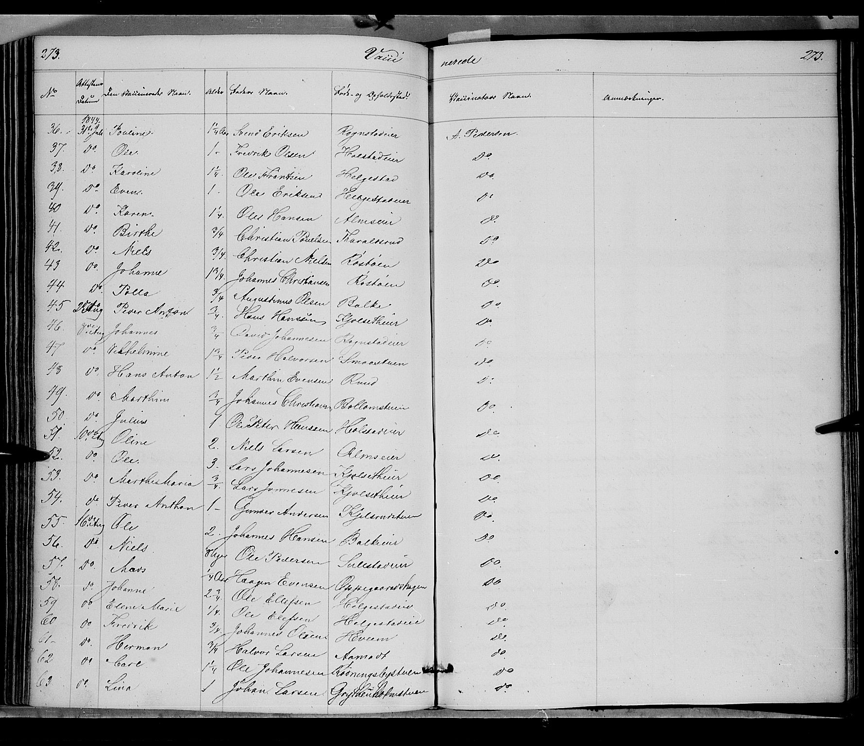Østre Toten prestekontor, SAH/PREST-104/H/Ha/Haa/L0002: Parish register (official) no. 2, 1840-1847, p. 273