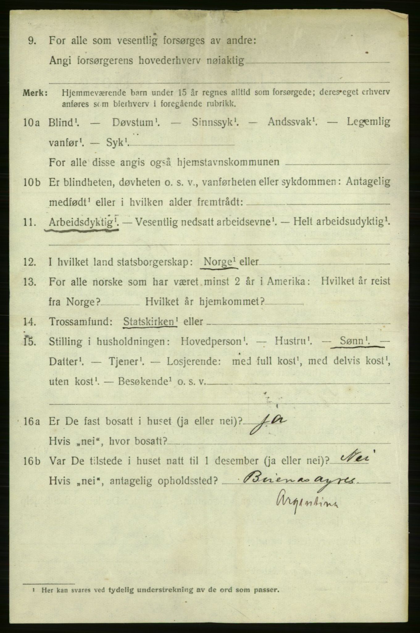 SAB, 1920 census for Florø, 1920, p. 3055