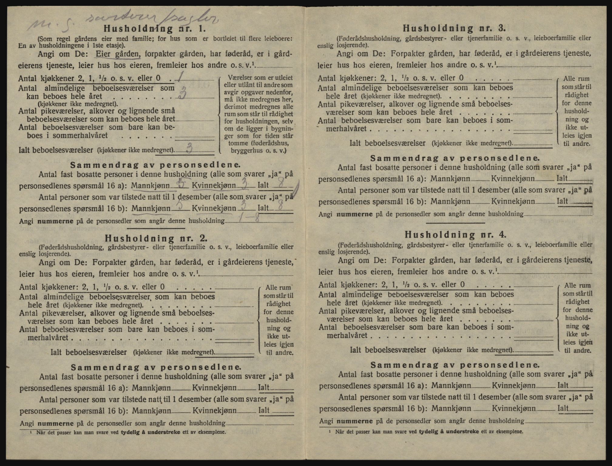 SAO, 1920 census for Glemmen, 1920, p. 1842