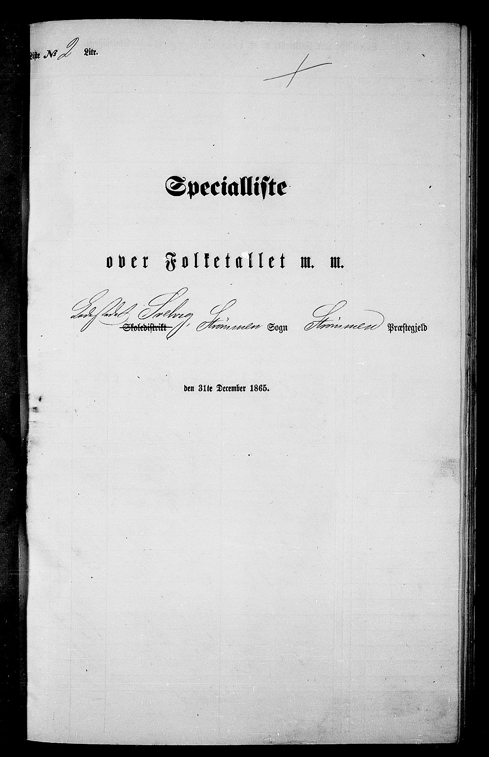 RA, 1865 census for Strømm, 1865, p. 74