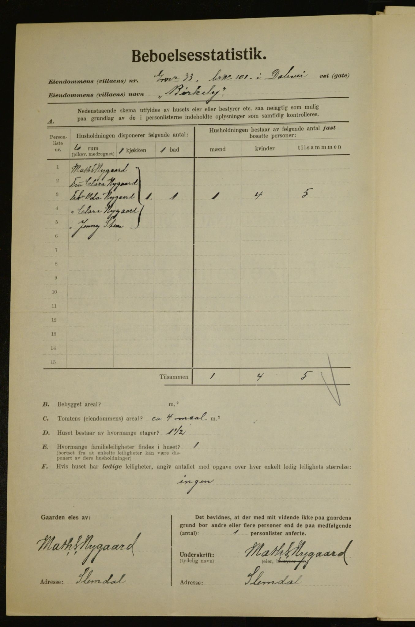 , Municipal Census 1923 for Aker, 1923, p. 8863