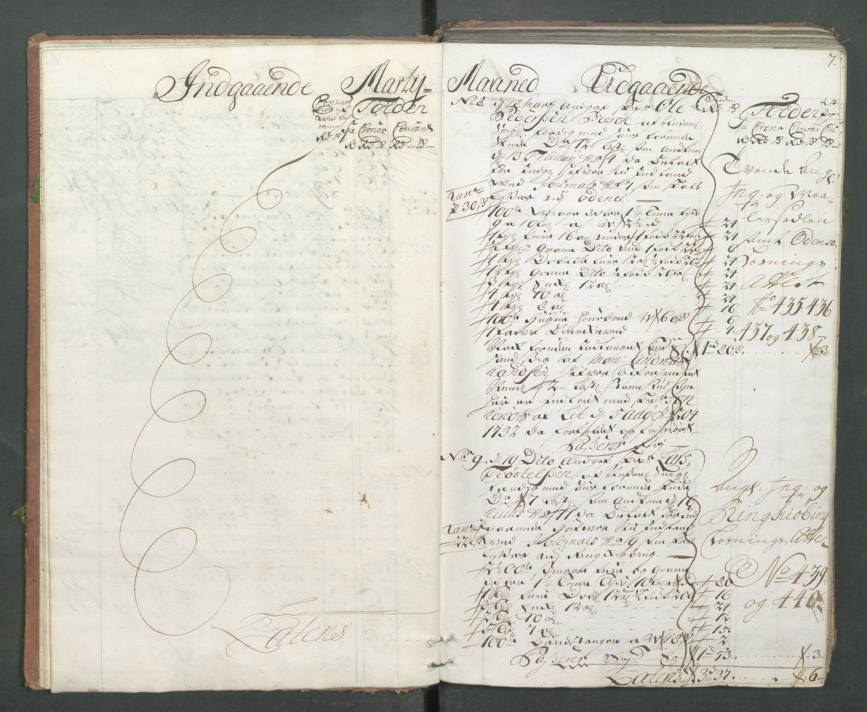 Generaltollkammeret, tollregnskaper, AV/RA-EA-5490/R14/L0013/0001: Tollregnskaper Øster-Risør / Hovedtollbok, 1733, p. 6b-7a