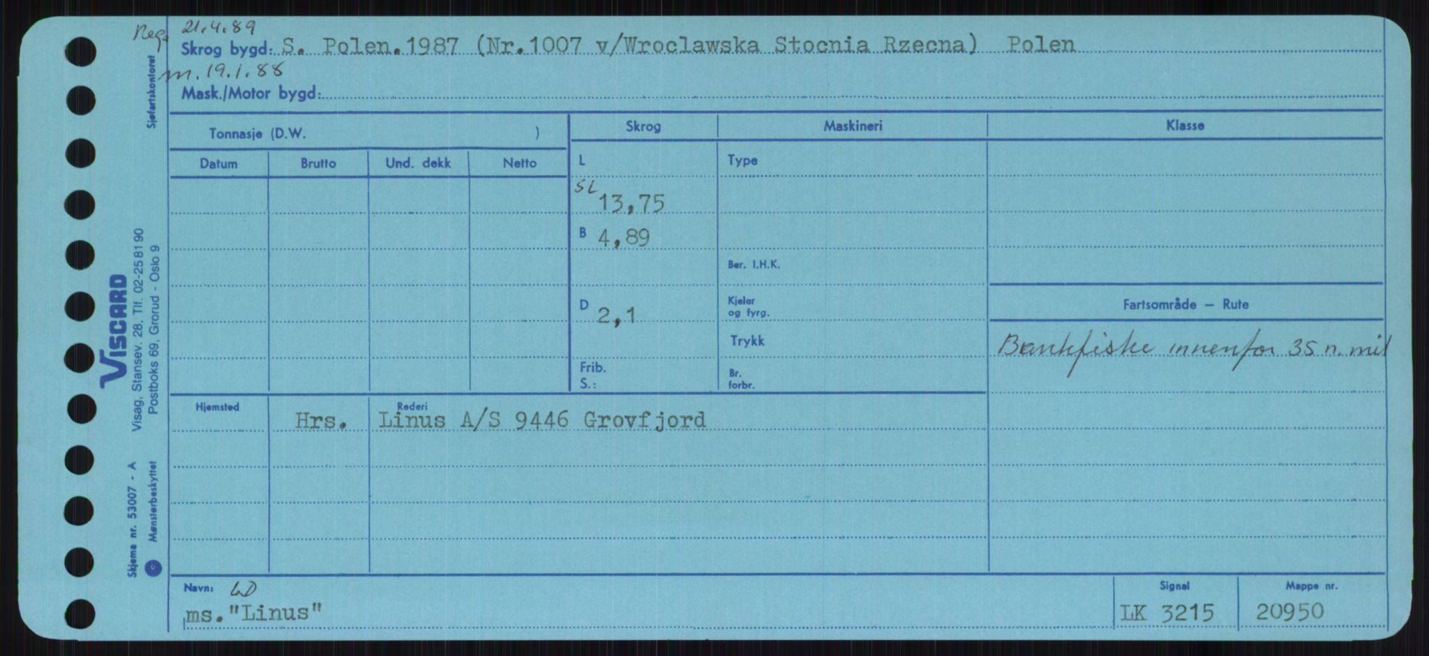 Sjøfartsdirektoratet med forløpere, Skipsmålingen, RA/S-1627/H/Ha/L0003/0002: Fartøy, Hilm-Mar / Fartøy, Kom-Mar, p. 519