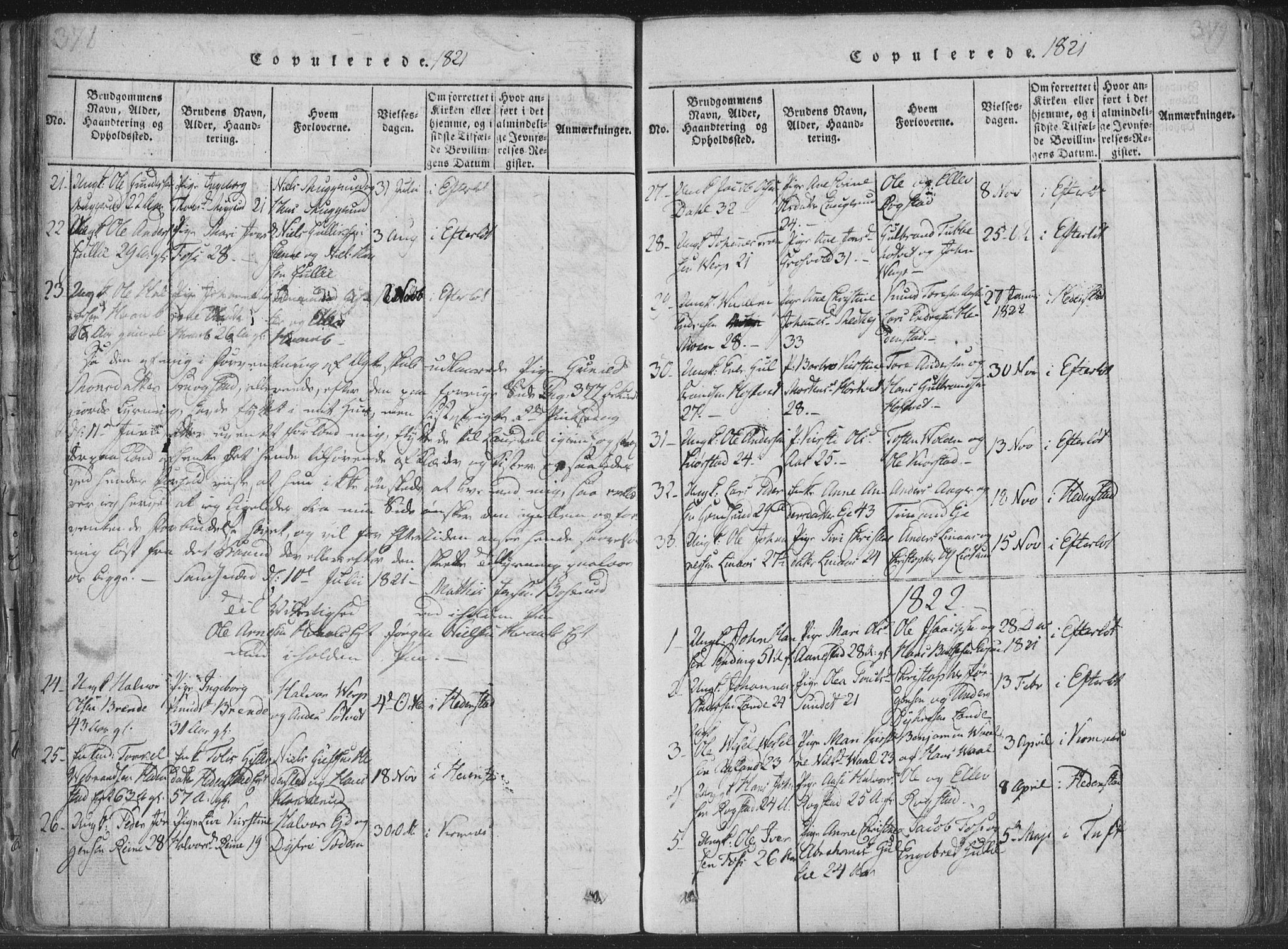 Sandsvær kirkebøker, AV/SAKO-A-244/F/Fa/L0004: Parish register (official) no. I 4, 1817-1839, p. 378-379