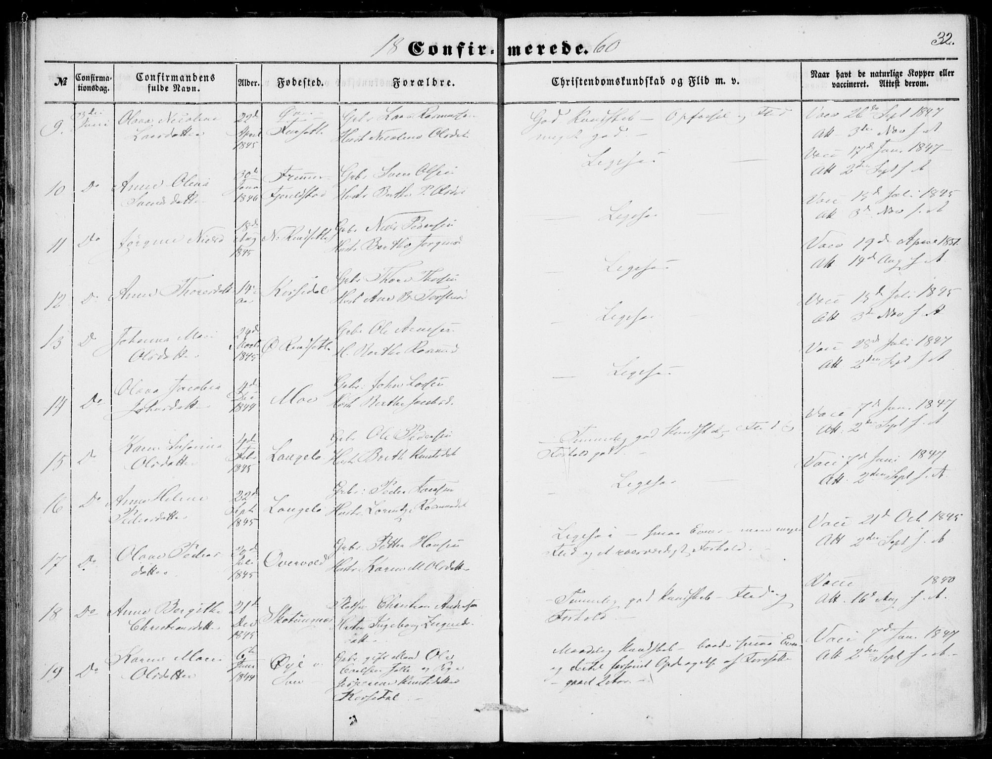 Ministerialprotokoller, klokkerbøker og fødselsregistre - Møre og Romsdal, AV/SAT-A-1454/520/L0281: Parish register (official) no. 520A10, 1851-1881, p. 32