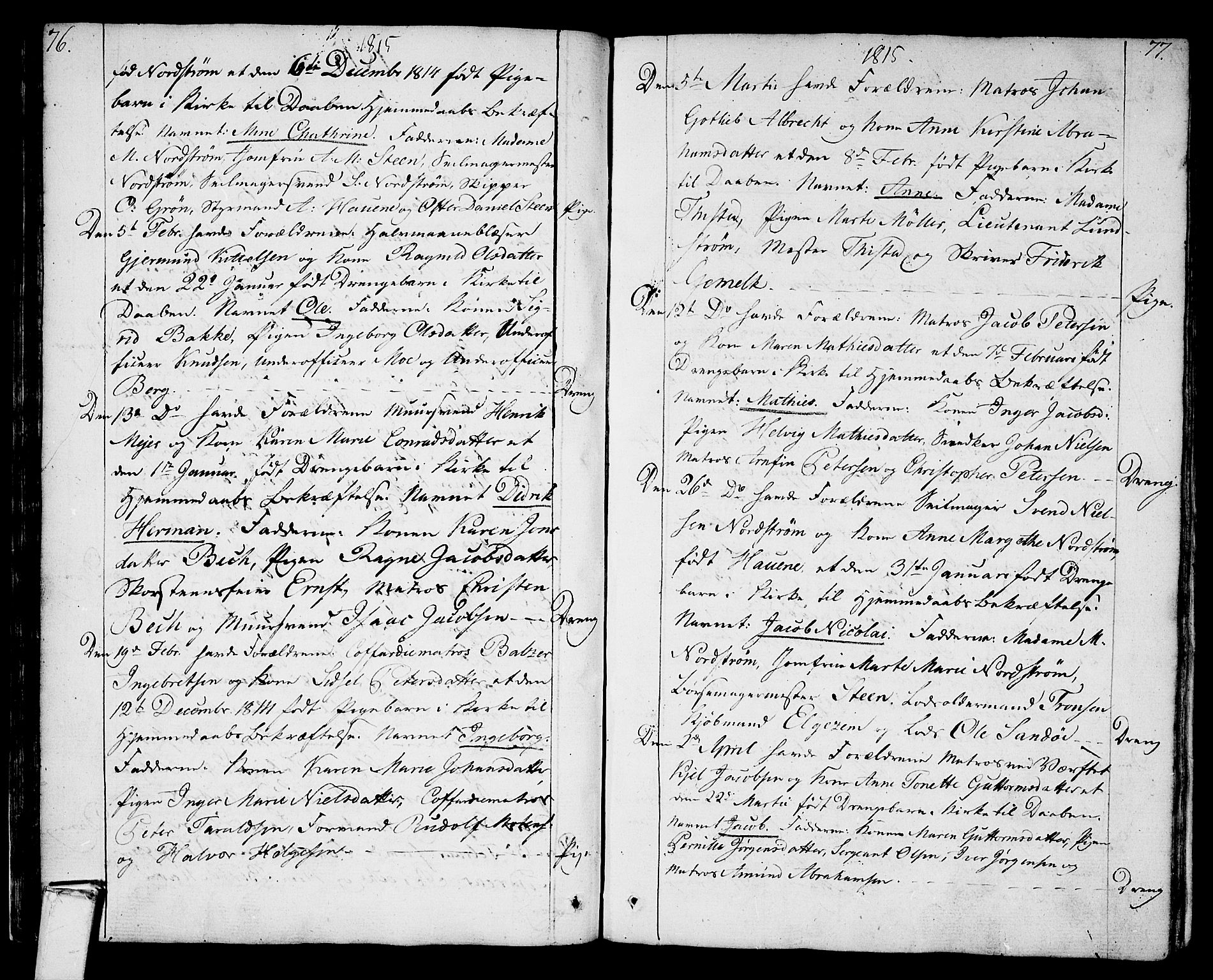 Stavern kirkebøker, SAKO/A-318/F/Fa/L0004: Parish register (official) no. 4, 1809-1816, p. 76-77