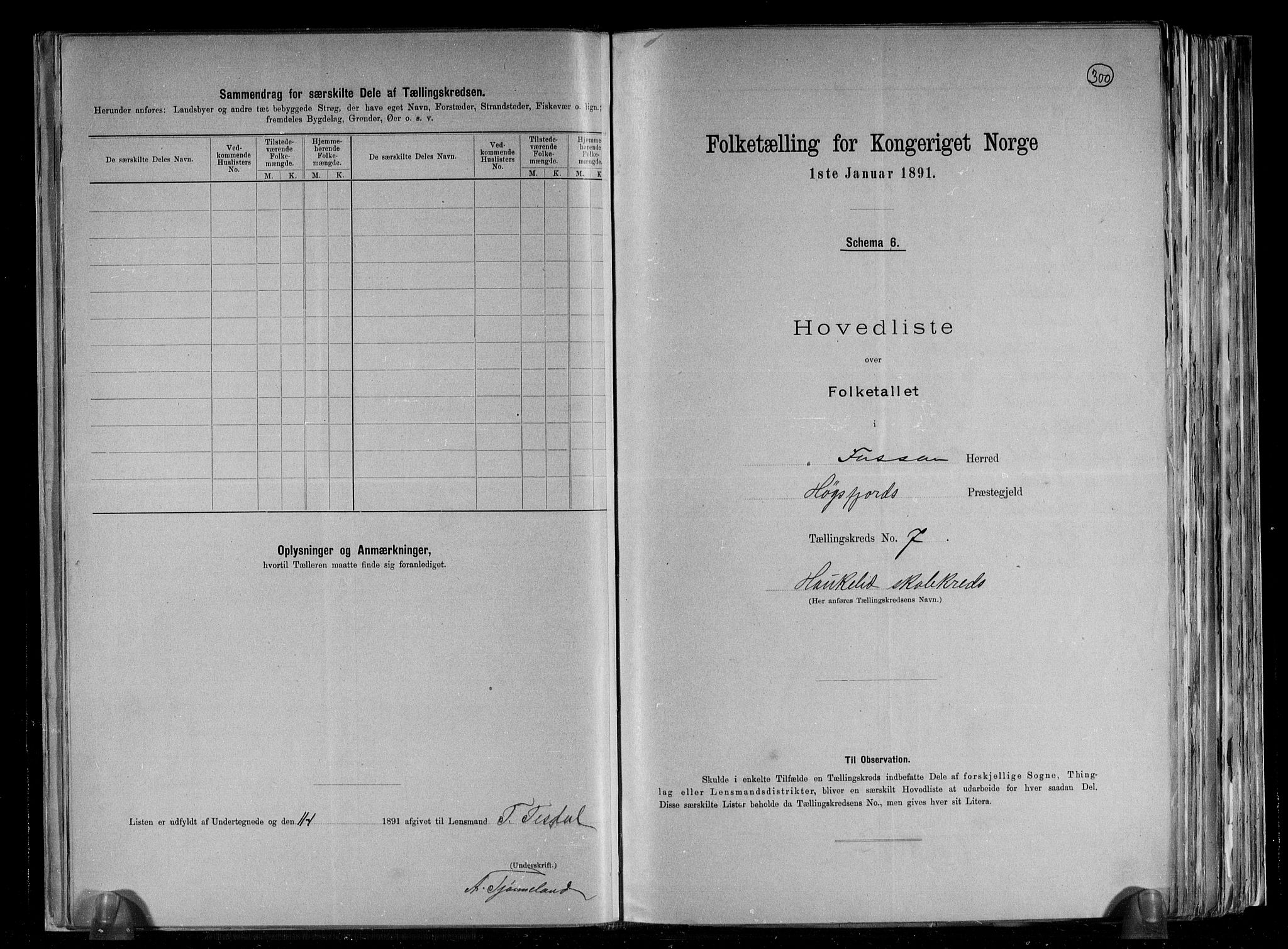 RA, 1891 census for 1129 Forsand, 1891, p. 16