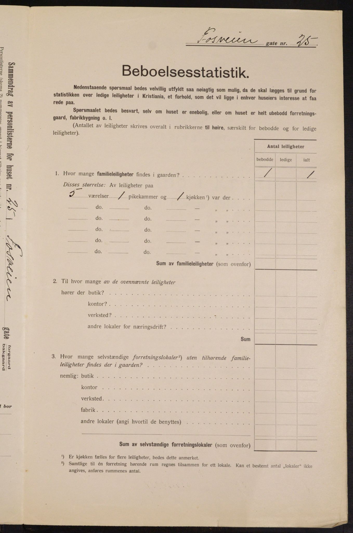 OBA, Municipal Census 1913 for Kristiania, 1913, p. 25474