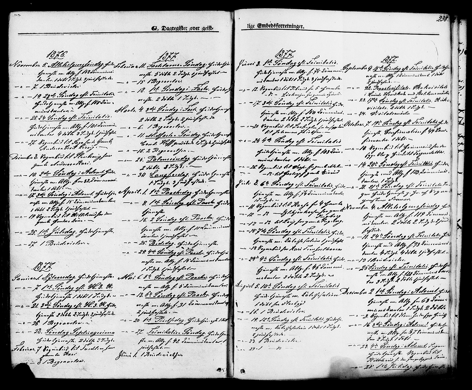 Lunde kirkebøker, SAKO/A-282/F/Fa/L0001: Parish register (official) no. I 1, 1866-1883, p. 238