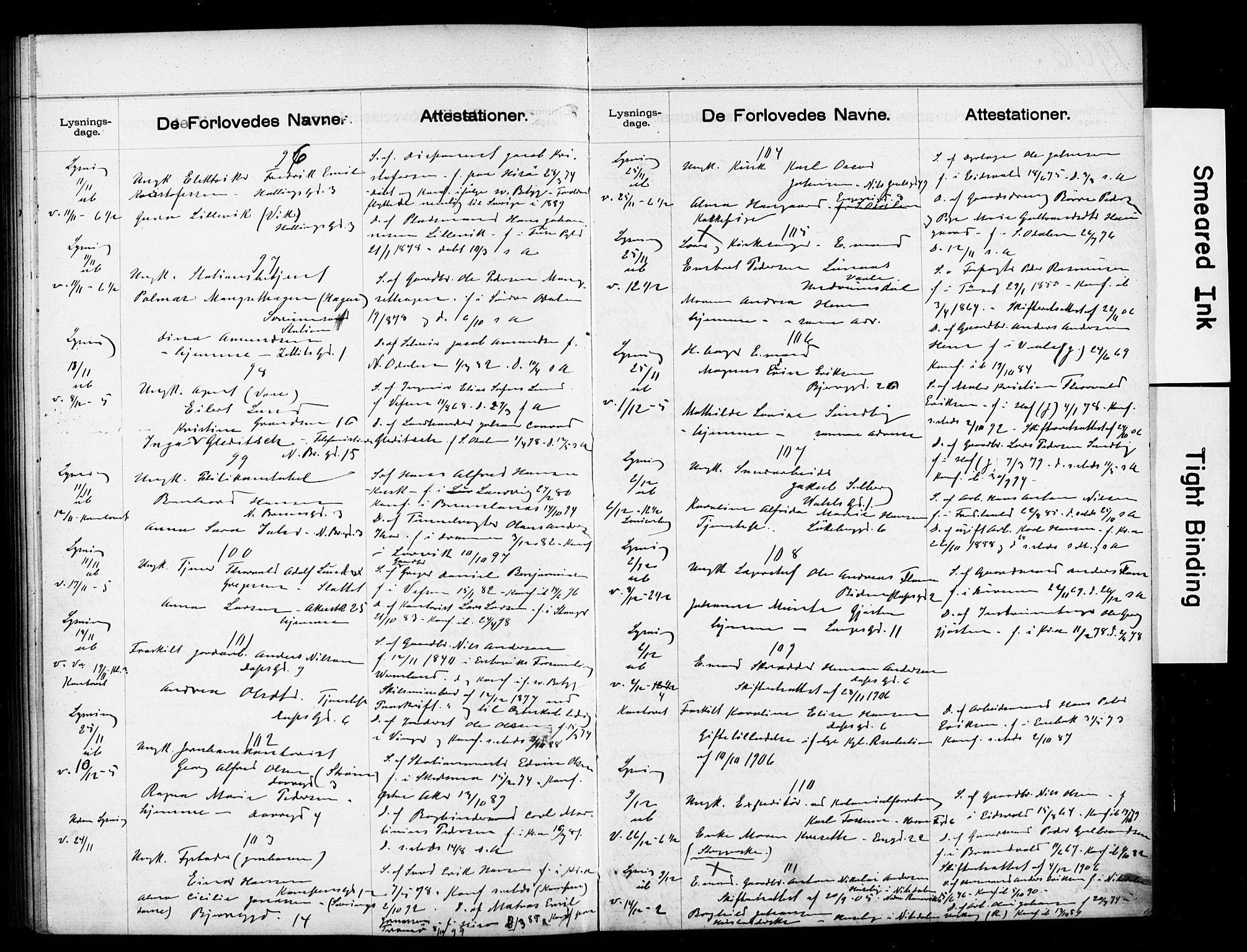 Gamle Aker prestekontor Kirkebøker, AV/SAO-A-10617a/H/L0003: Banns register no. 3, 1900-1909