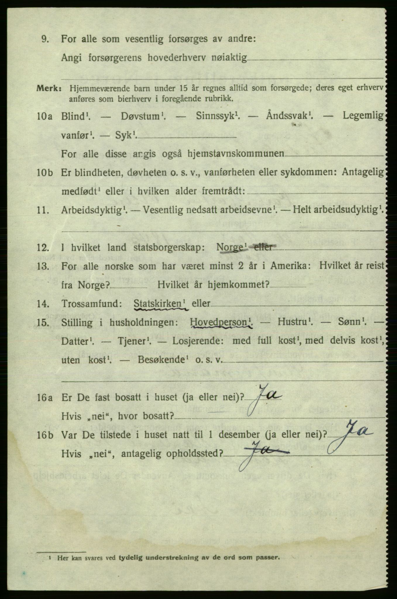 SAO, 1920 census for Fredrikshald, 1920, p. 16238