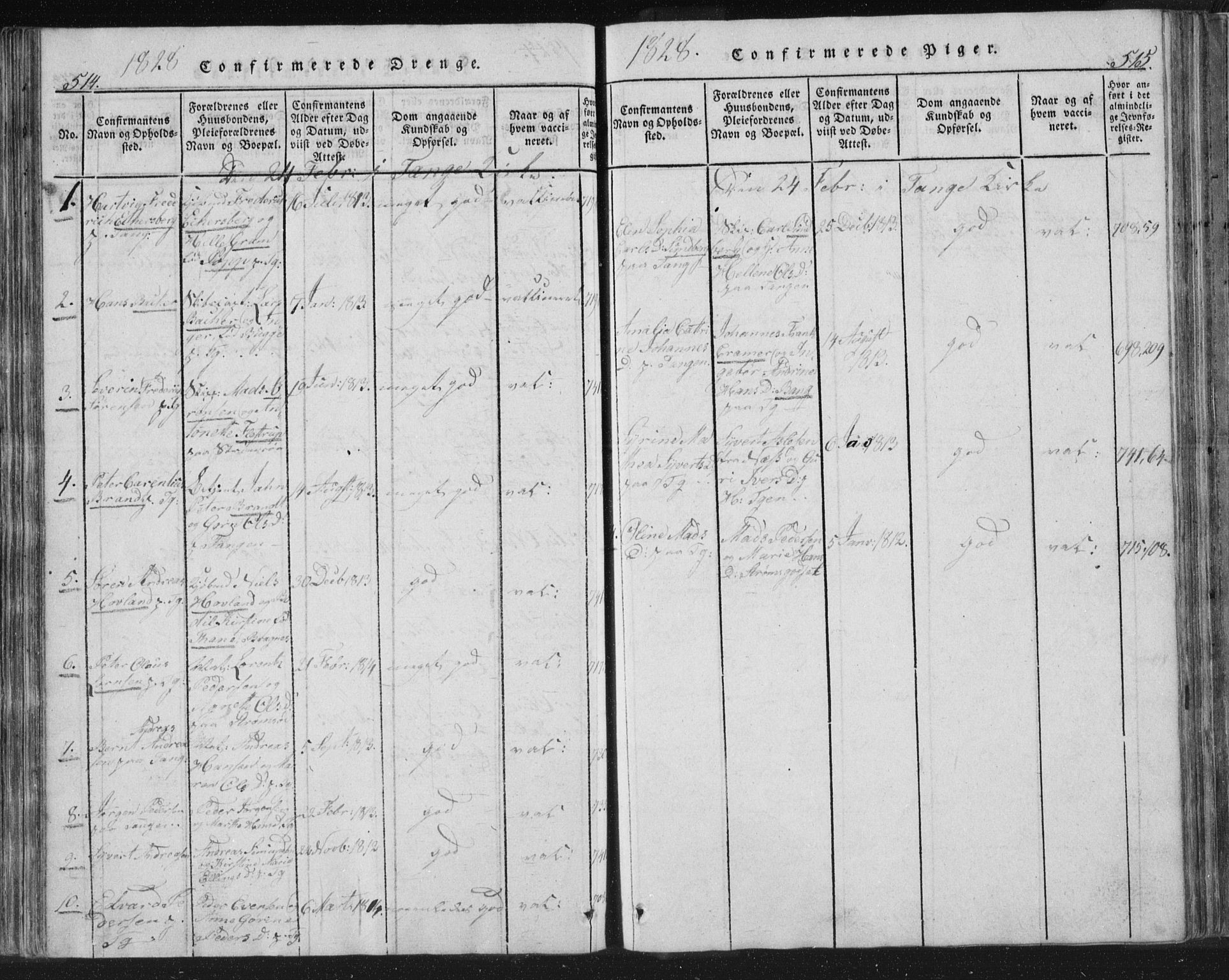 Strømsø kirkebøker, AV/SAKO-A-246/F/Fb/L0004: Parish register (official) no. II 4, 1814-1843, p. 514-515