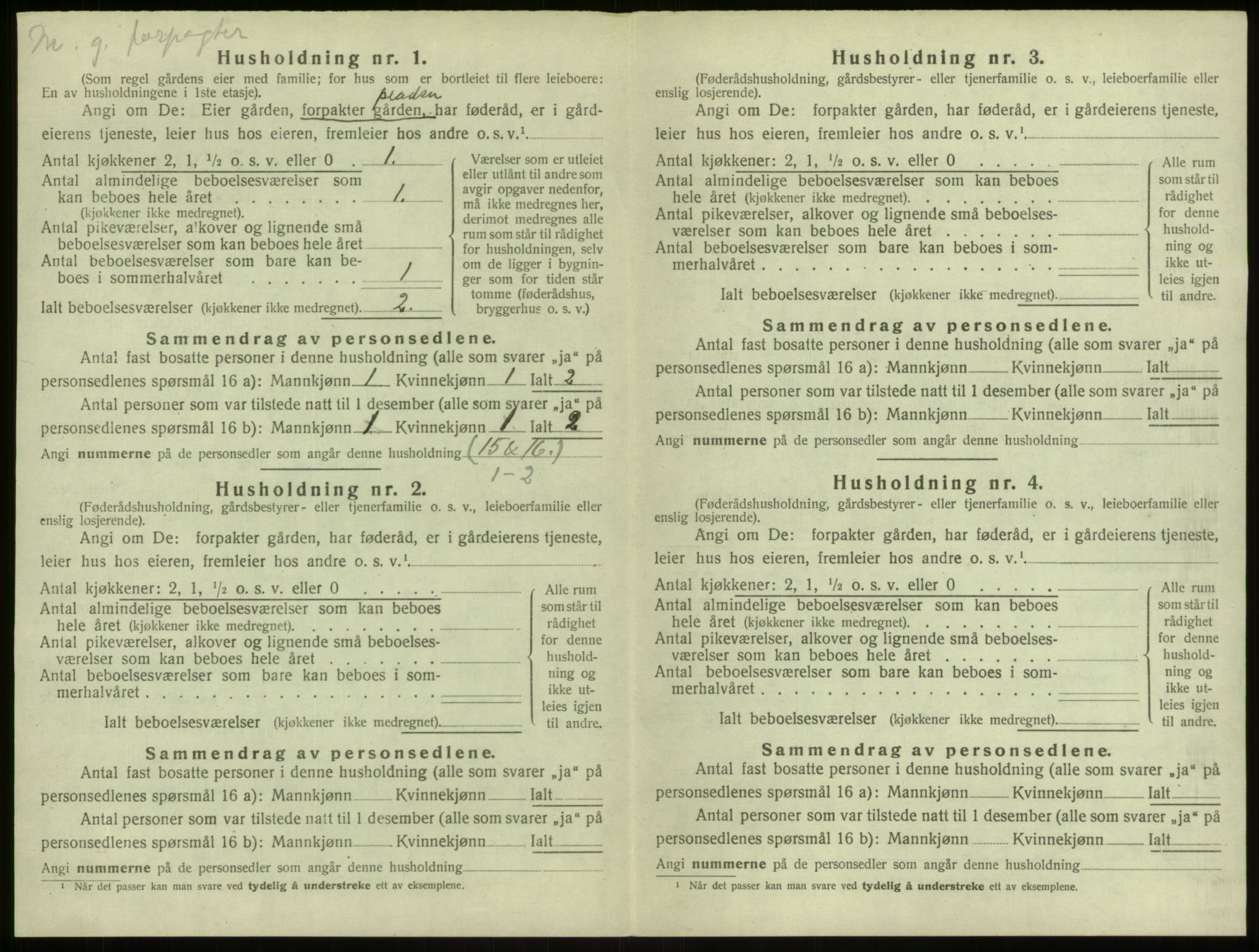 SAB, 1920 census for Alversund, 1920, p. 586