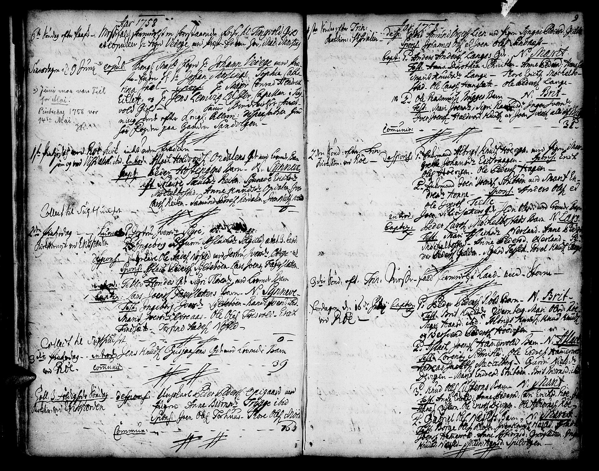 Ministerialprotokoller, klokkerbøker og fødselsregistre - Møre og Romsdal, AV/SAT-A-1454/551/L0621: Parish register (official) no. 551A01, 1757-1803, p. 9