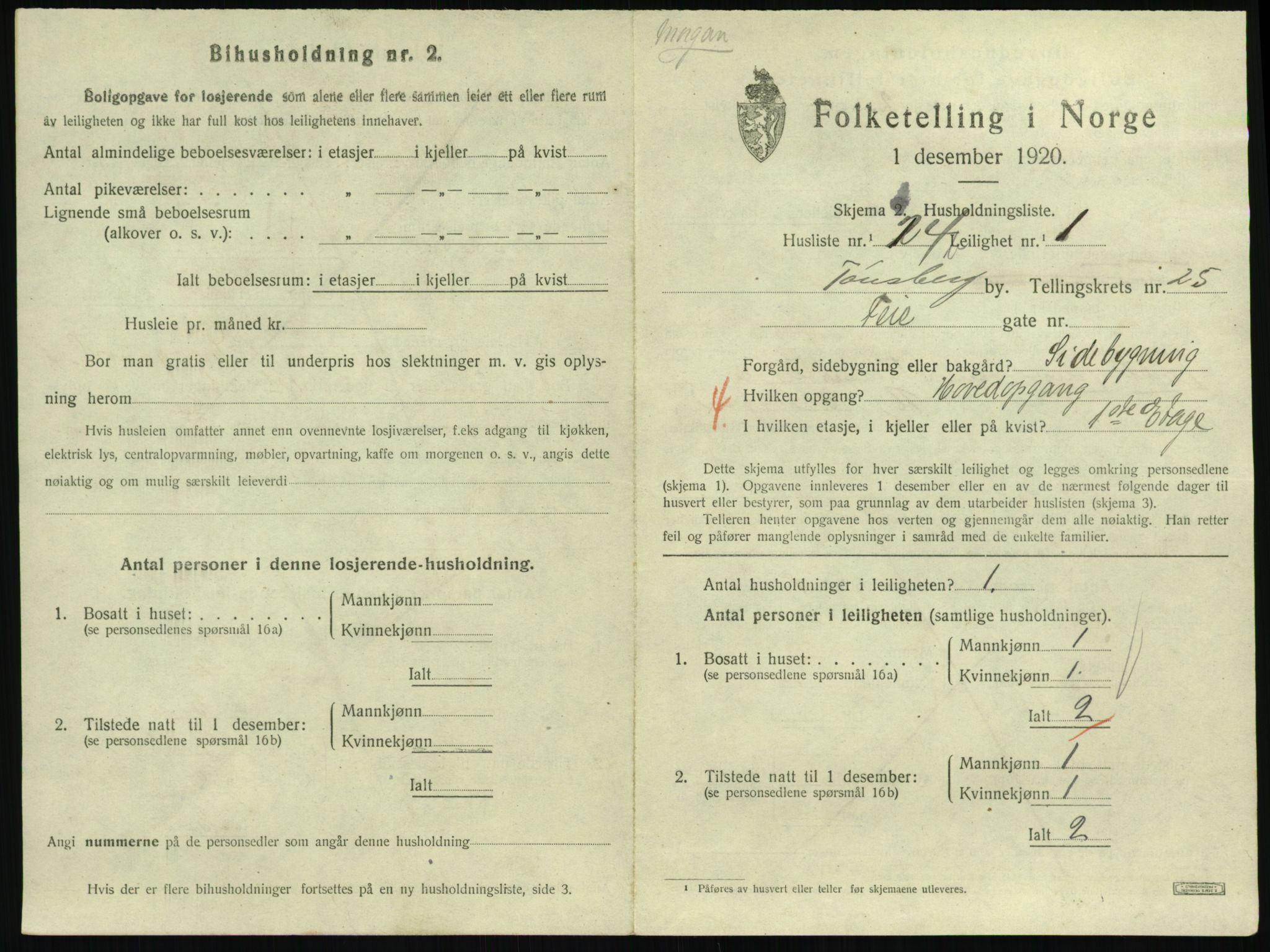 SAKO, 1920 census for Tønsberg, 1920, p. 8723