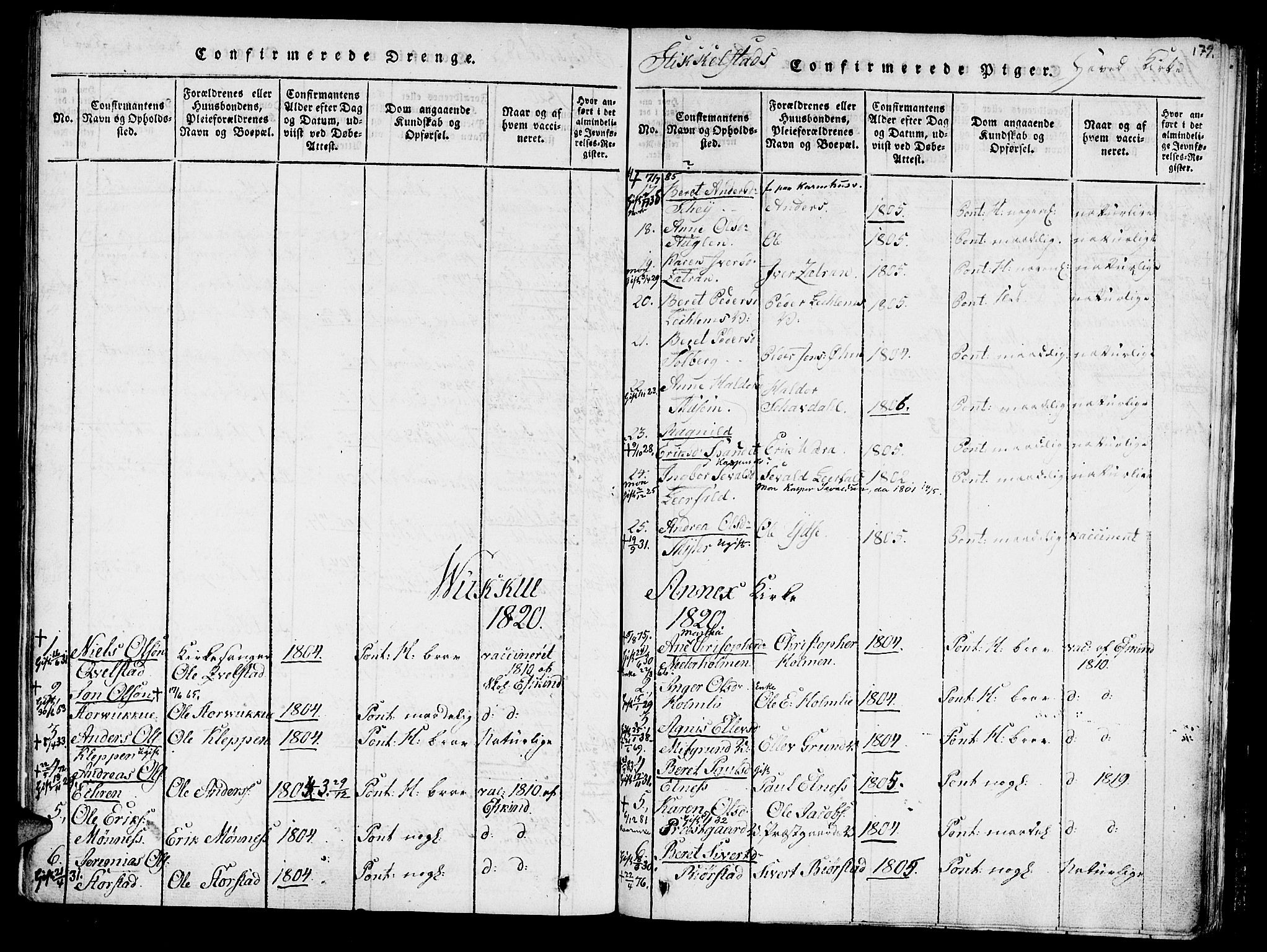 Ministerialprotokoller, klokkerbøker og fødselsregistre - Nord-Trøndelag, SAT/A-1458/723/L0234: Parish register (official) no. 723A05 /1, 1816-1840, p. 179