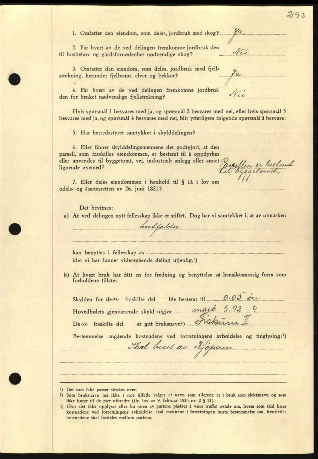 Nordmøre sorenskriveri, AV/SAT-A-4132/1/2/2Ca: Mortgage book no. A94, 1942-1943, Diary no: : 3157/1942
