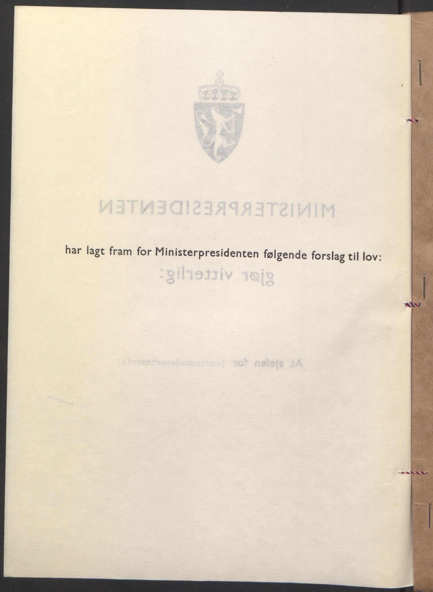 NS-administrasjonen 1940-1945 (Statsrådsekretariatet, de kommisariske statsråder mm), RA/S-4279/D/Db/L0098: Lover II, 1942, p. 8