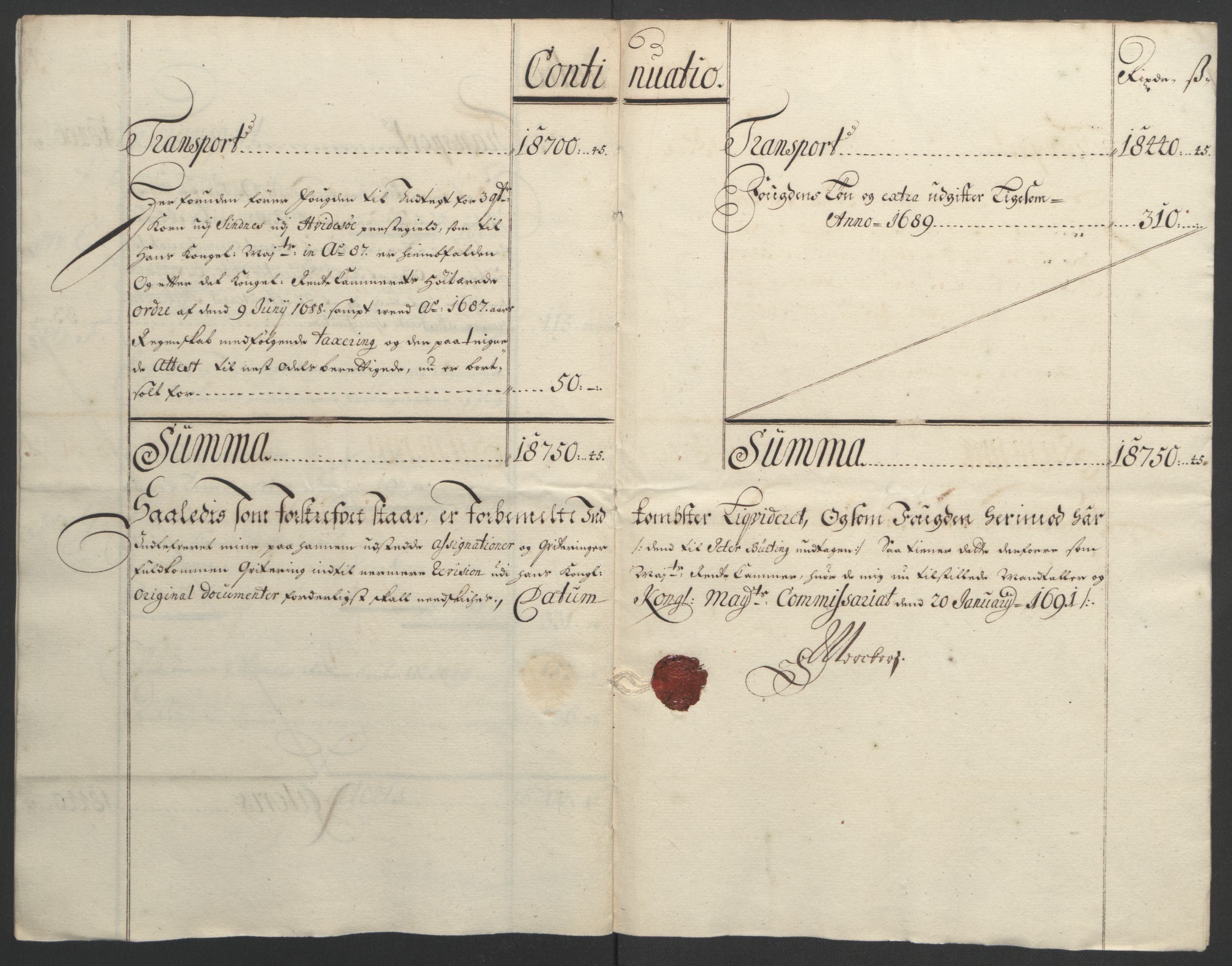 Rentekammeret inntil 1814, Reviderte regnskaper, Fogderegnskap, AV/RA-EA-4092/R35/L2091: Fogderegnskap Øvre og Nedre Telemark, 1690-1693, p. 9