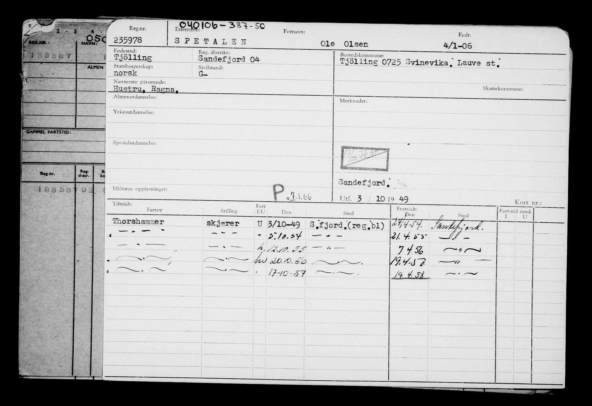 Direktoratet for sjømenn, AV/RA-S-3545/G/Gb/L0063: Hovedkort, 1906, p. 43