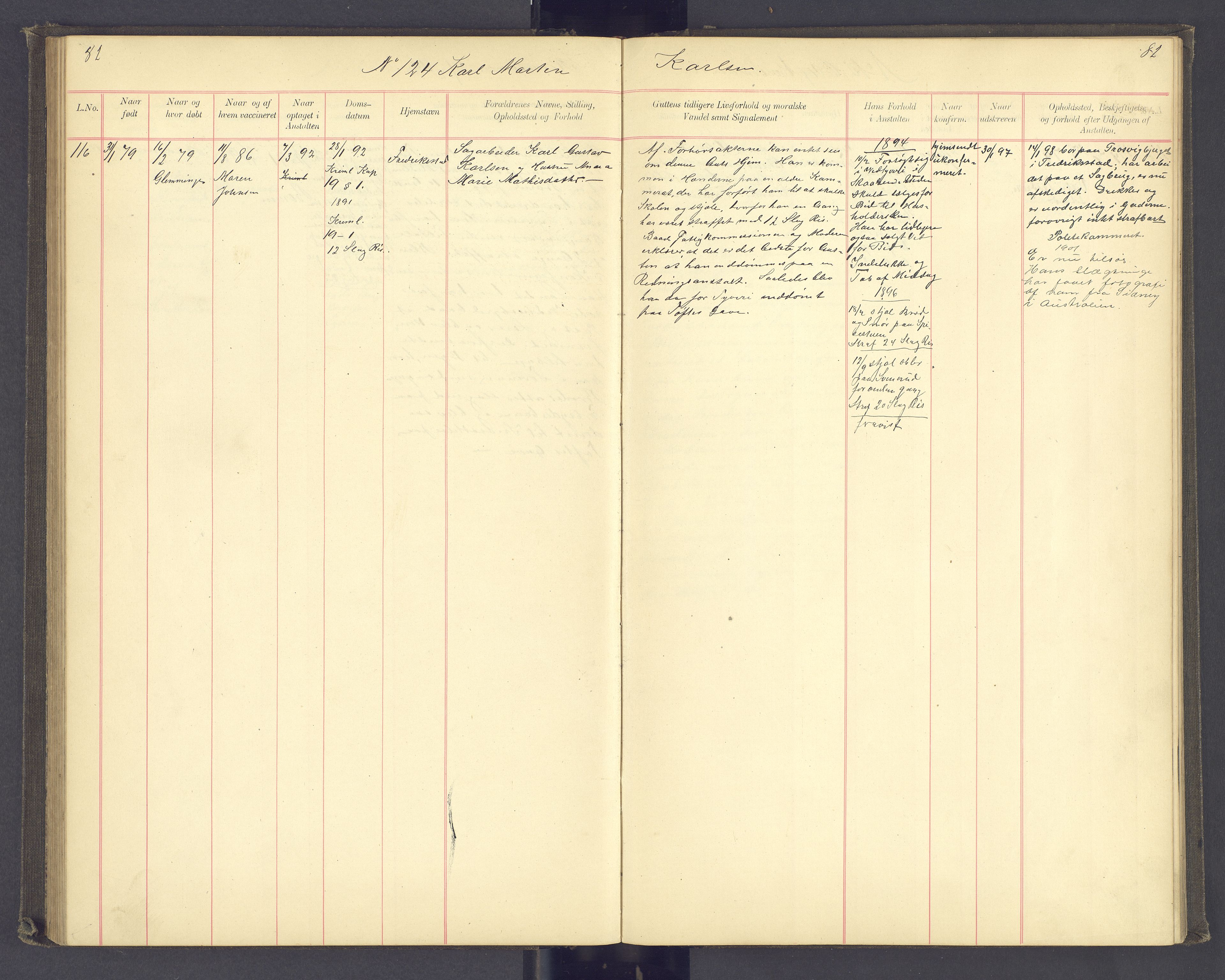 Toftes Gave, SAH/SKOLE-007/F/Fc/L0003: Elevprotokoll, 1886-1897, p. 82