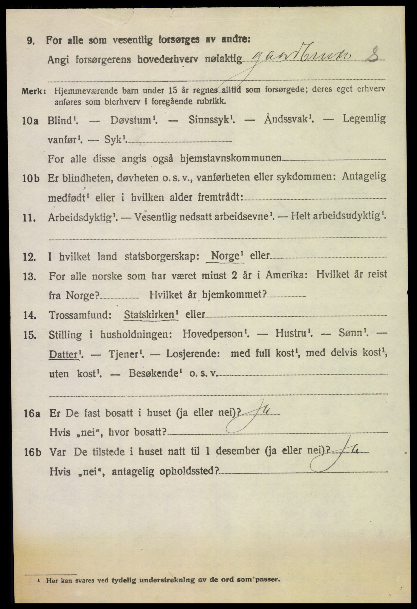 SAH, 1920 census for Lunner, 1920, p. 8630