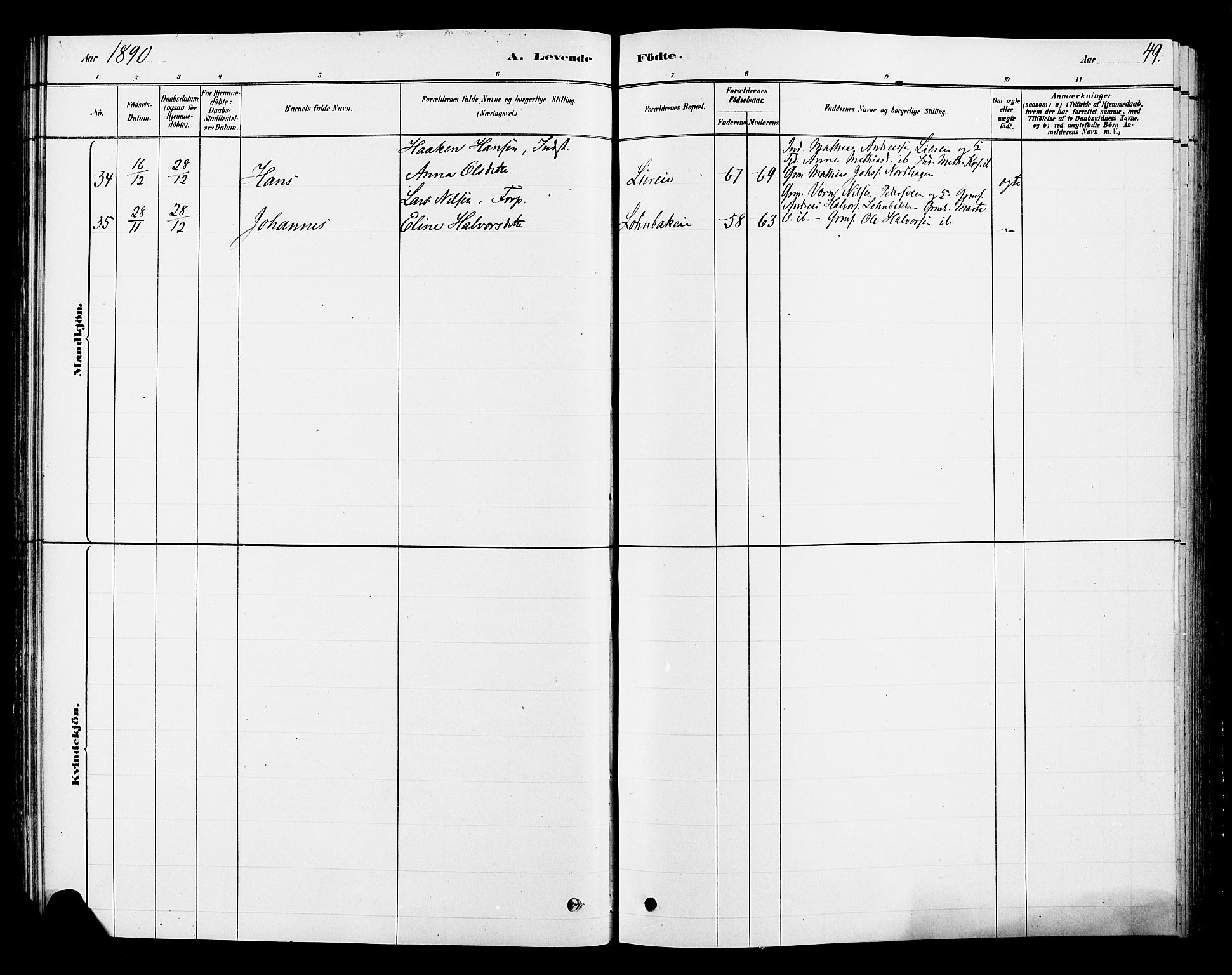 Ringsaker prestekontor, AV/SAH-PREST-014/L/La/L0010: Parish register (copy) no. 10, 1879-1890, p. 49