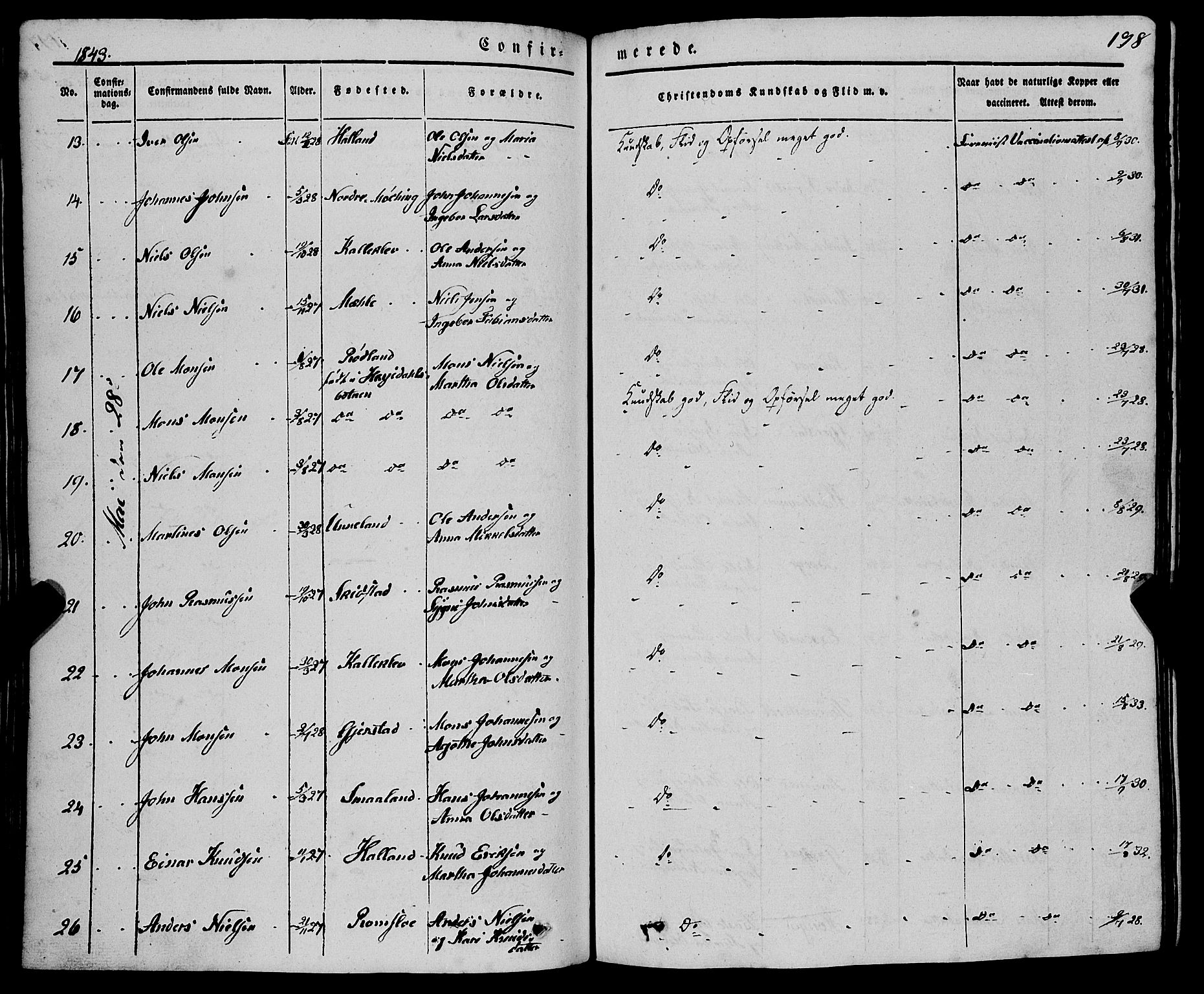 Haus sokneprestembete, SAB/A-75601/H/Haa: Parish register (official) no. A 15, 1838-1847, p. 198