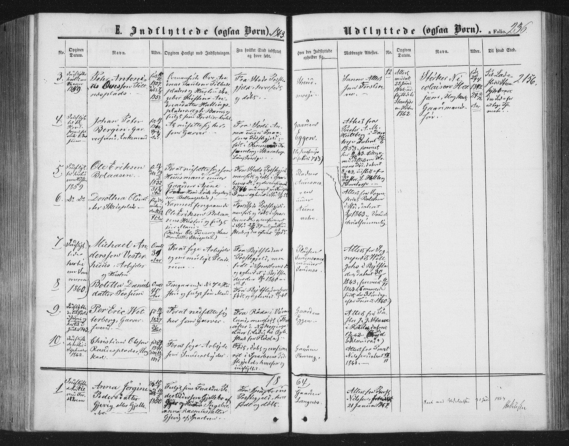 Ministerialprotokoller, klokkerbøker og fødselsregistre - Nord-Trøndelag, SAT/A-1458/749/L0472: Parish register (official) no. 749A06, 1857-1873, p. 236