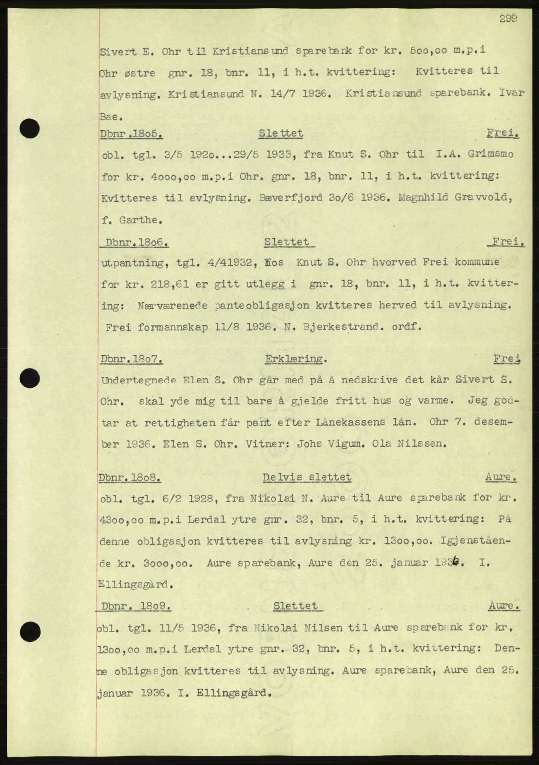 Nordmøre sorenskriveri, AV/SAT-A-4132/1/2/2Ca: Mortgage book no. C80, 1936-1939, Diary no: : 1805/1937