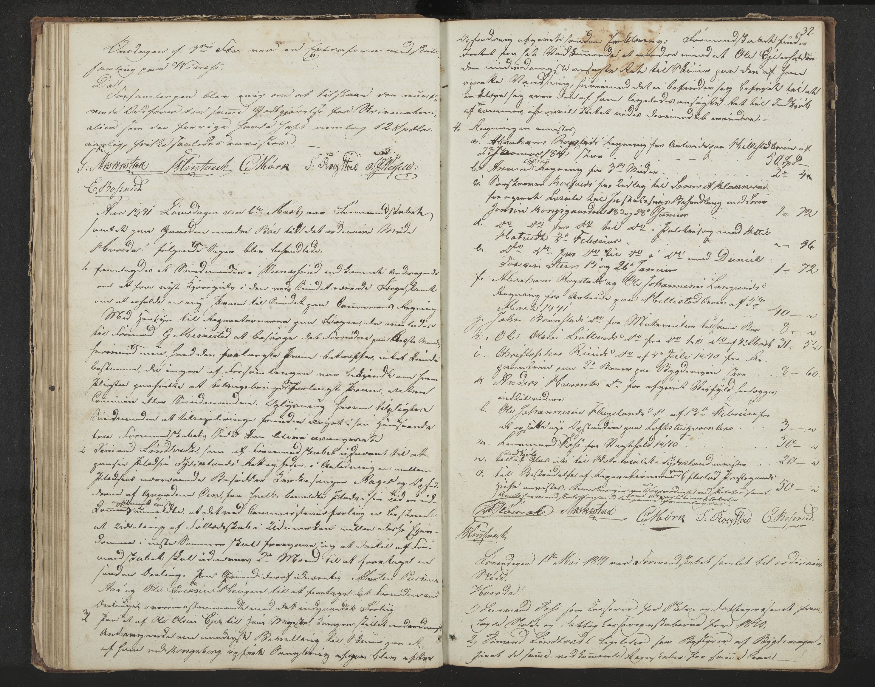 Sandsvær formannskap, IKAK/0629021-1/A/L0001: Møtebok med register, 1837-1846, p. 32