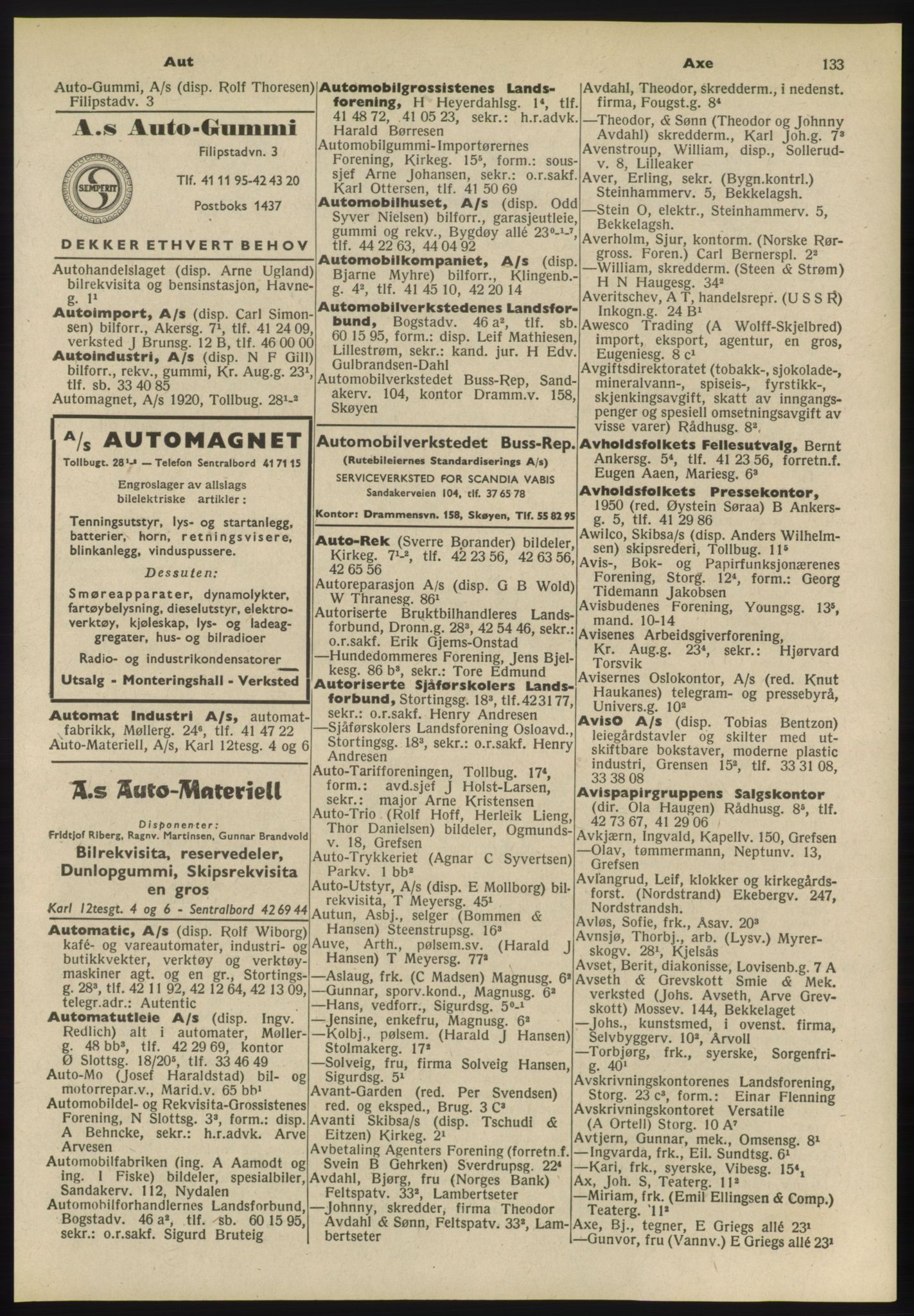 Kristiania/Oslo adressebok, PUBL/-, 1955, p. 133