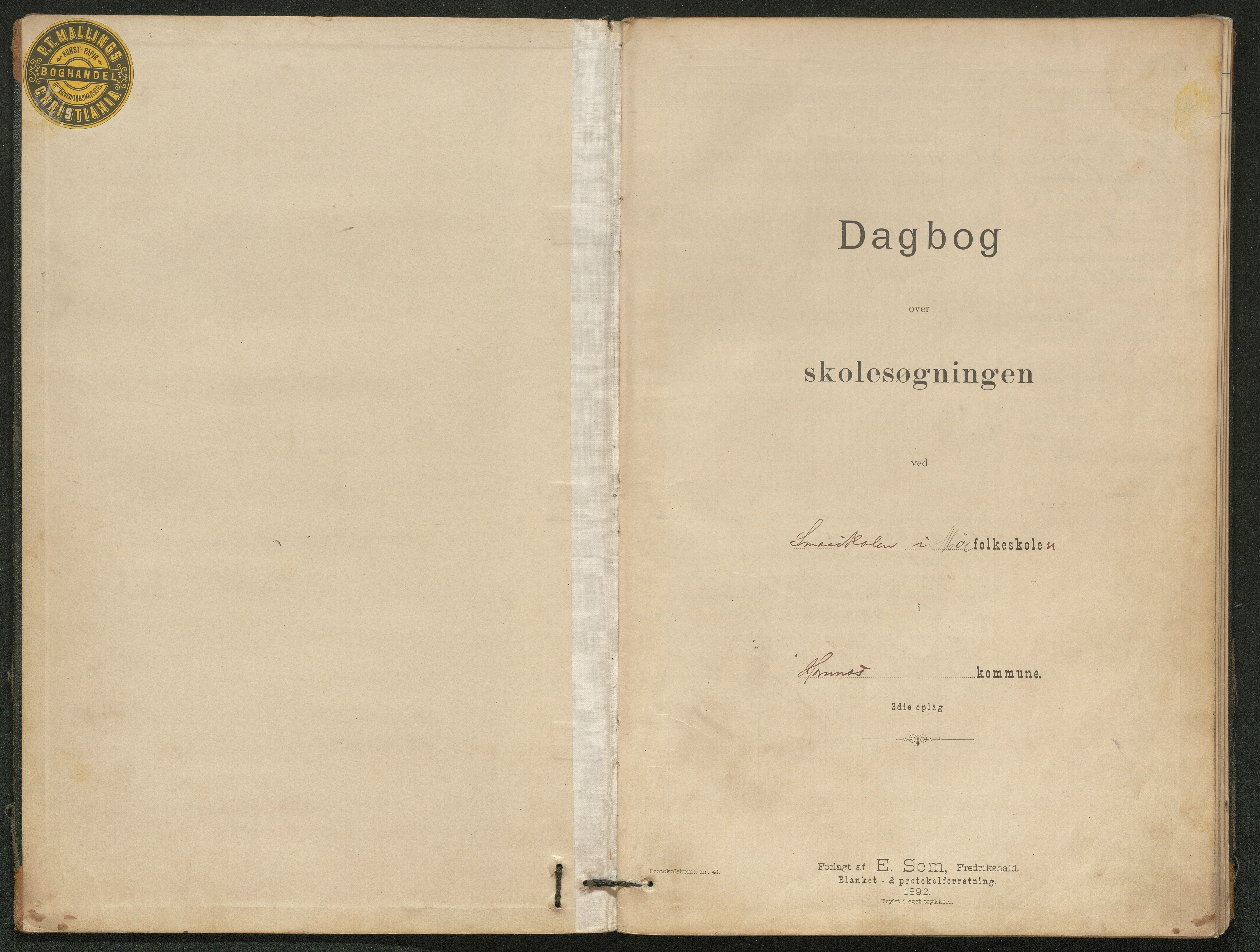 Hornnes kommune, Moi, Moseid, Kjetså skolekretser, AAKS/KA0936-550e/F1/L0006: Dagbok. Småskolen Moi, 1895-1912