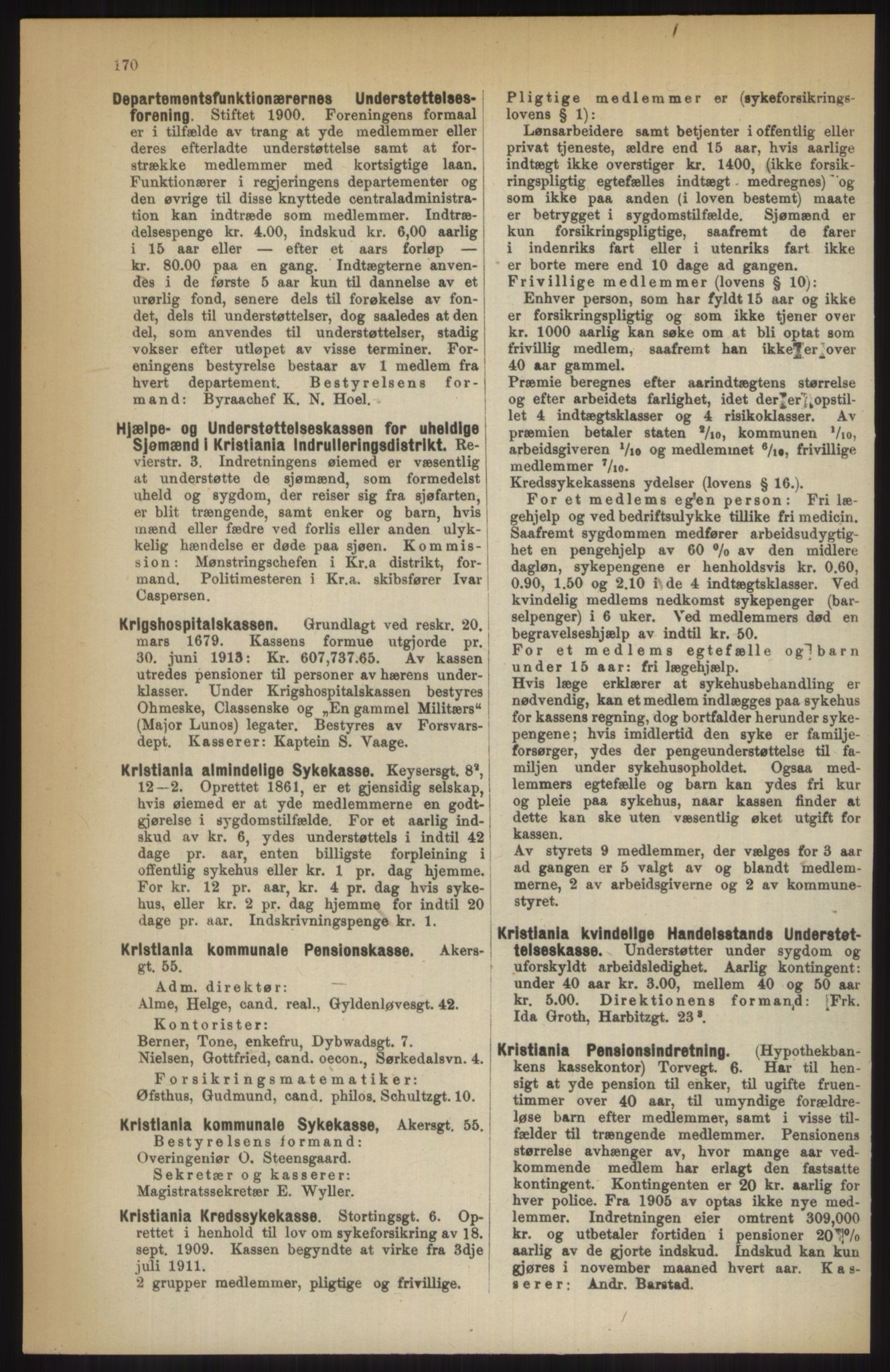 Kristiania/Oslo adressebok, PUBL/-, 1914, p. 170