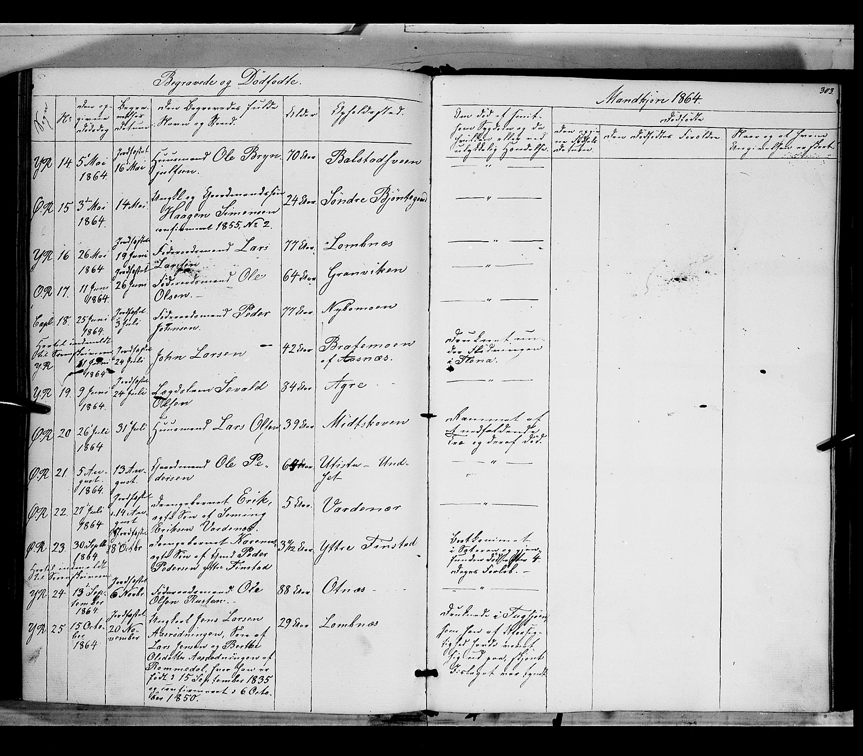 Rendalen prestekontor, AV/SAH-PREST-054/H/Ha/Haa/L0005: Parish register (official) no. 5, 1853-1866, p. 303