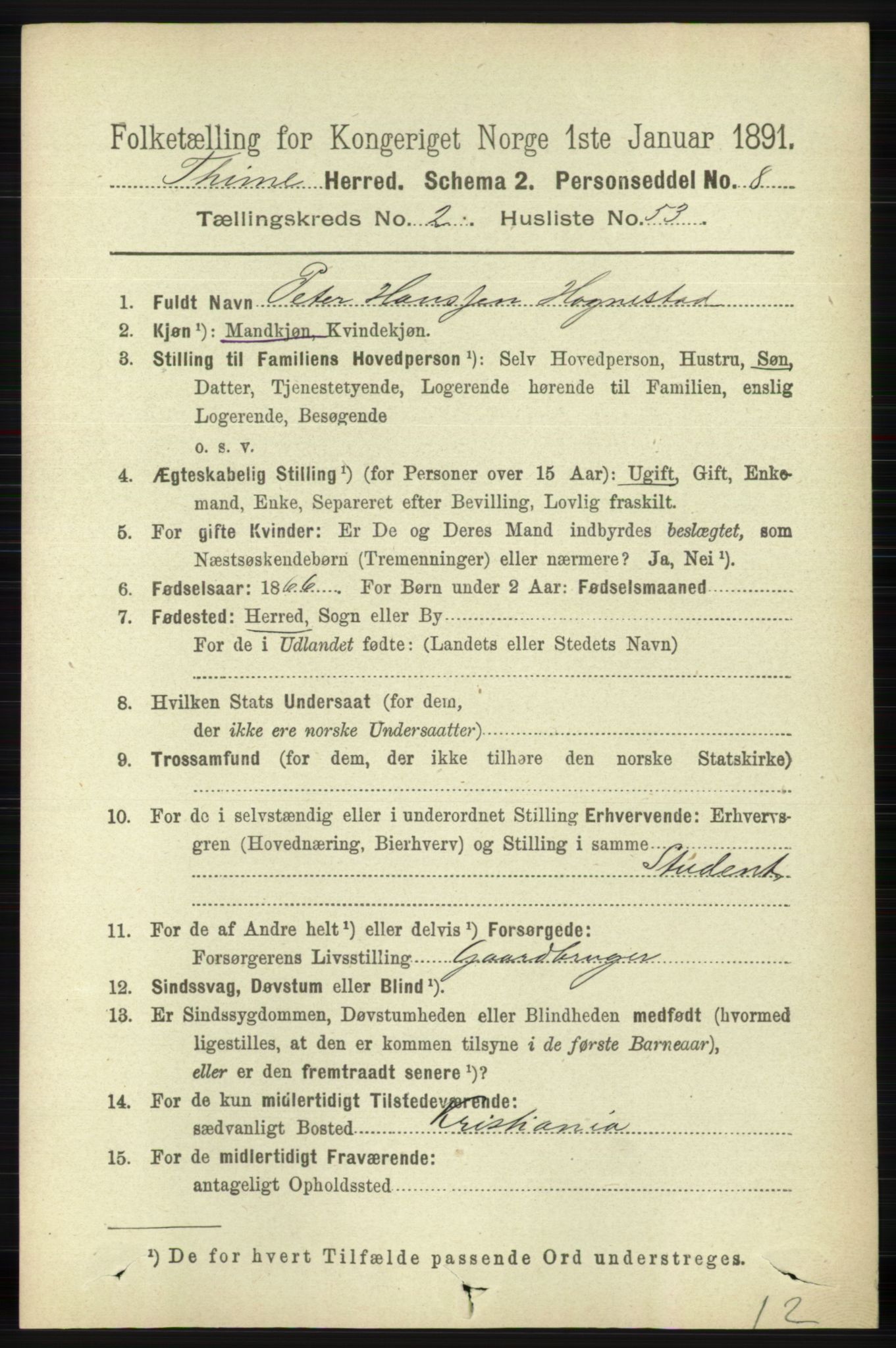 RA, 1891 census for 1121 Time, 1891, p. 987