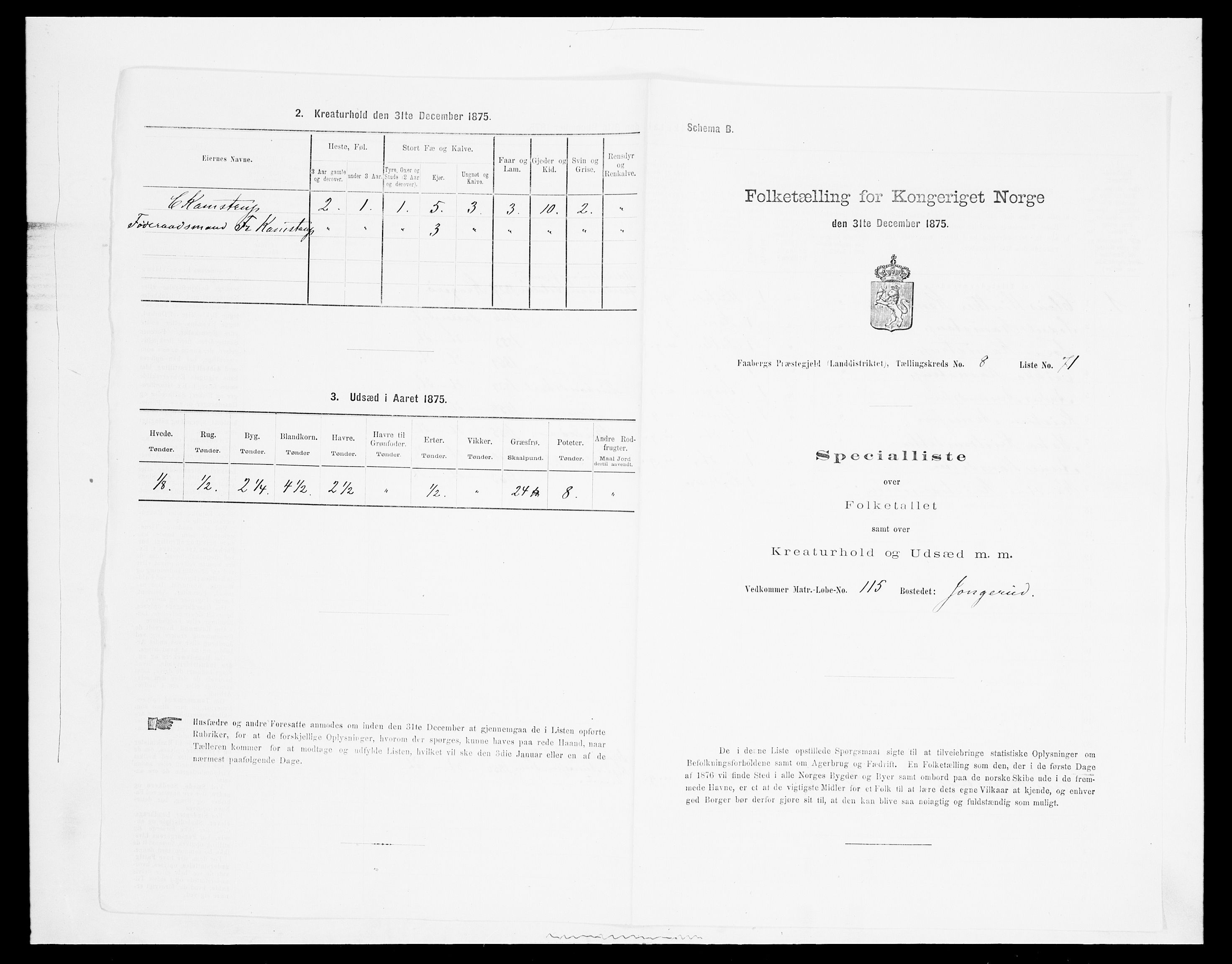 SAH, 1875 census for 0524L Fåberg/Fåberg og Lillehammer, 1875, p. 1091