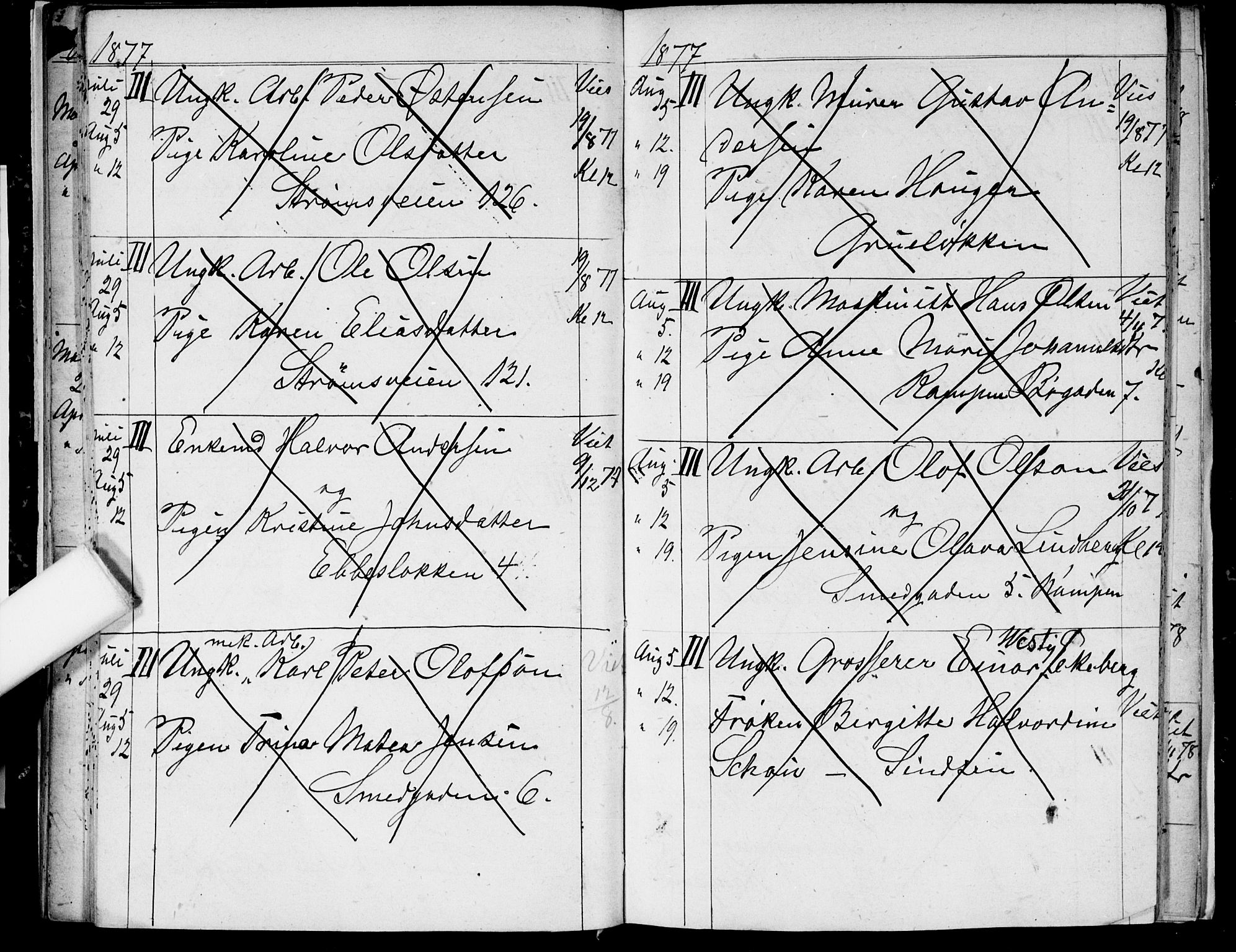 Østre Aker prestekontor Kirkebøker, AV/SAO-A-10840/H/Ha/L0003: Banns register no. I 3, 1873-1878