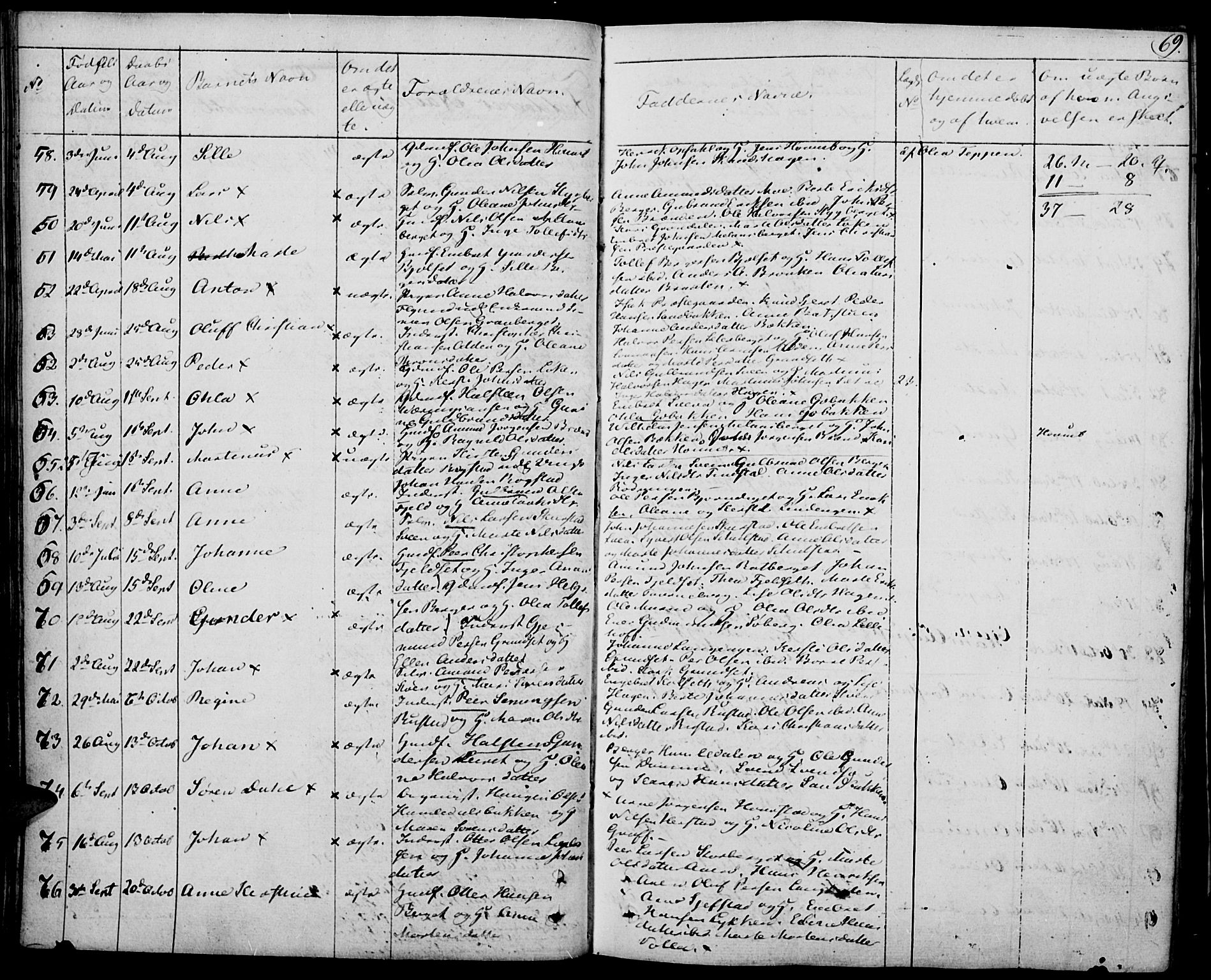 Elverum prestekontor, AV/SAH-PREST-044/H/Ha/Haa/L0008: Parish register (official) no. 8, 1830-1842, p. 69