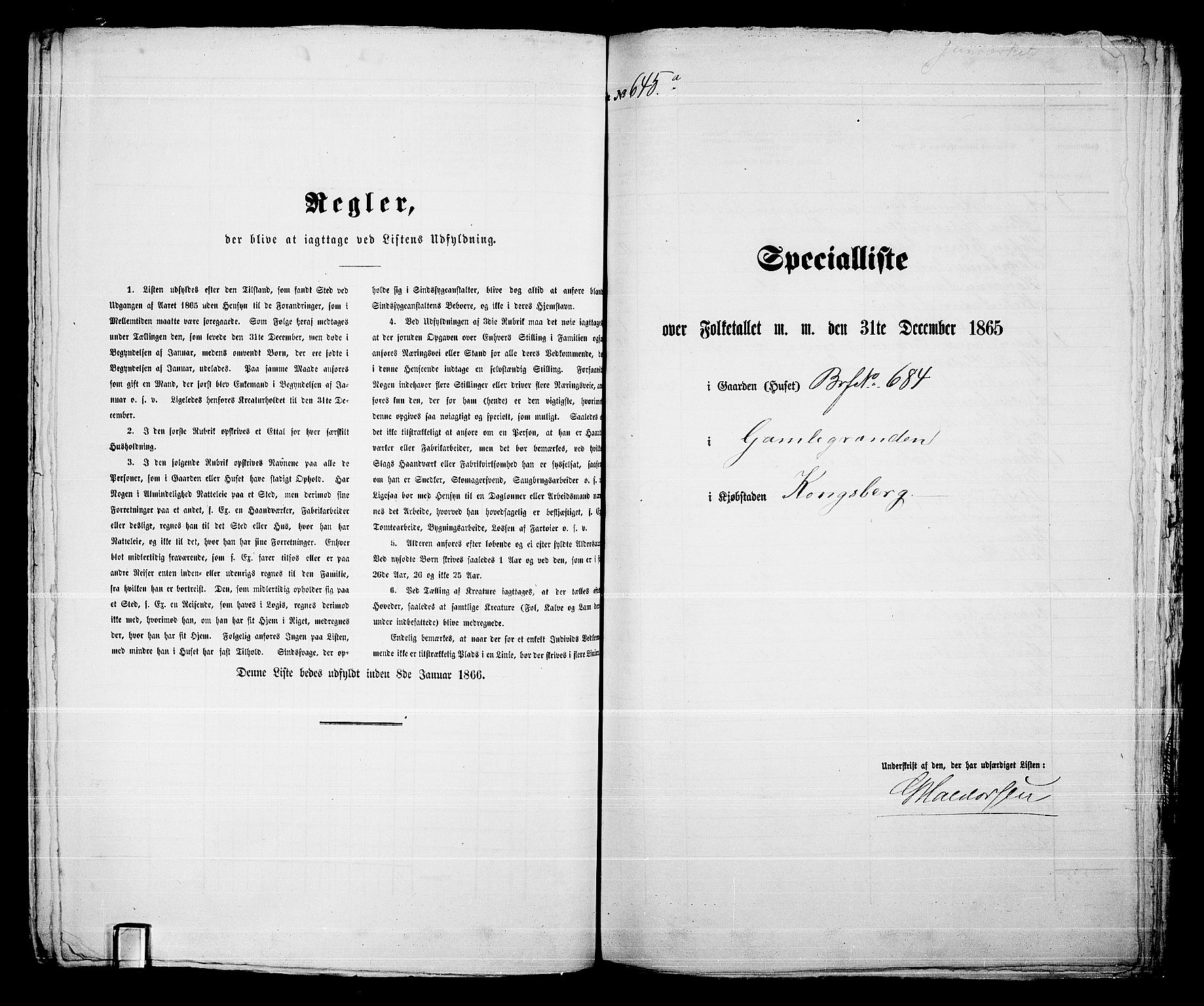 RA, 1865 census for Kongsberg/Kongsberg, 1865, p. 1312