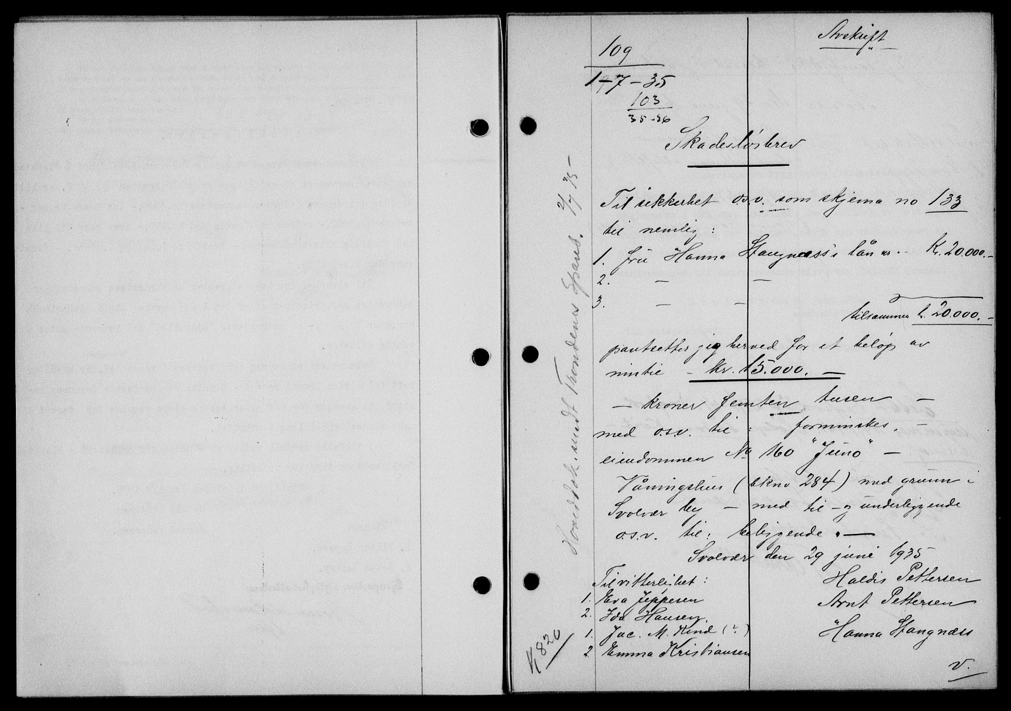 Lofoten sorenskriveri, SAT/A-0017/1/2/2C/L0032b: Mortgage book no. 32b, 1935-1935, Deed date: 01.07.1935