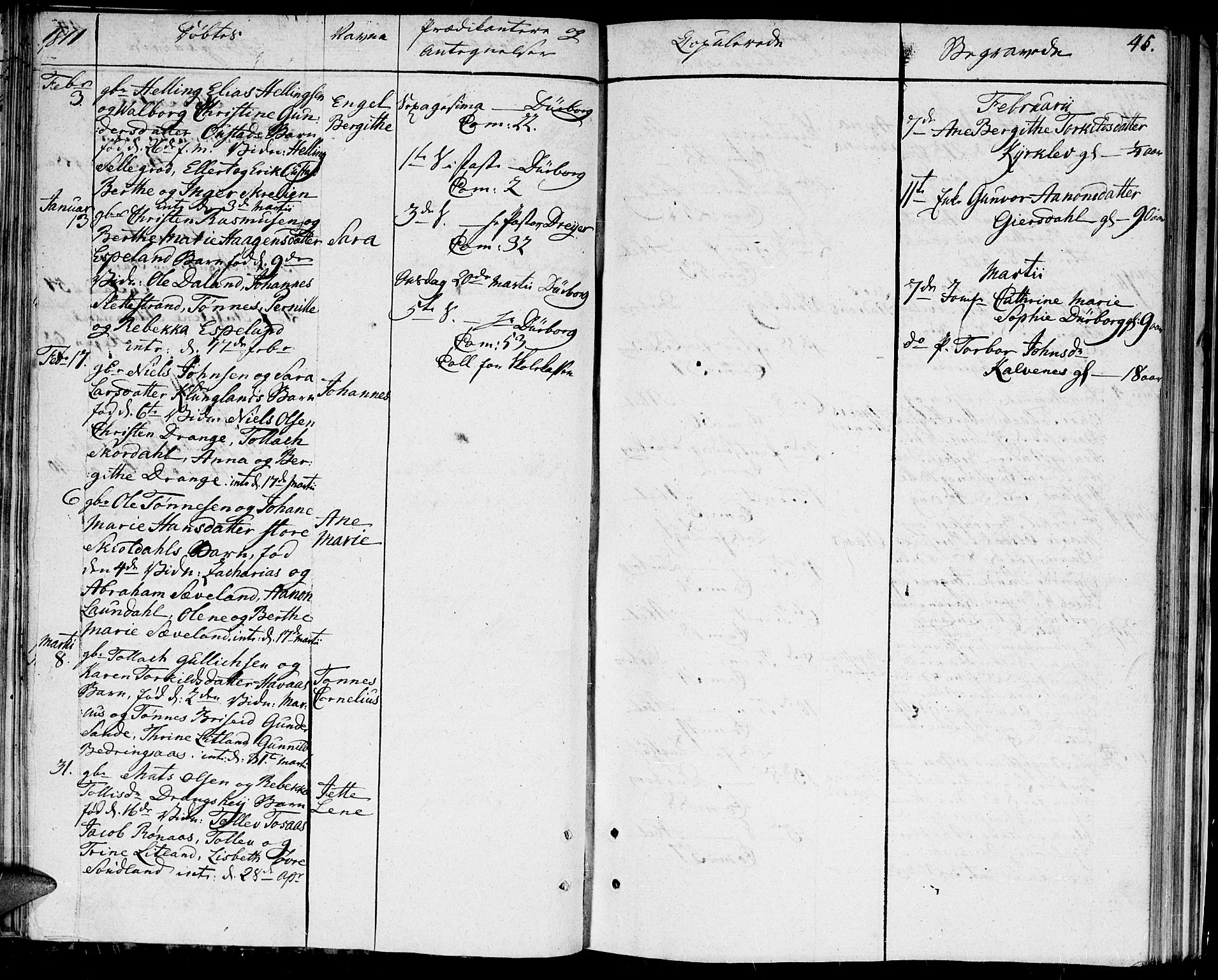 Herad sokneprestkontor, AV/SAK-1111-0018/F/Fa/Faa/L0002: Parish register (official) no. A 2, 1800-1815, p. 45