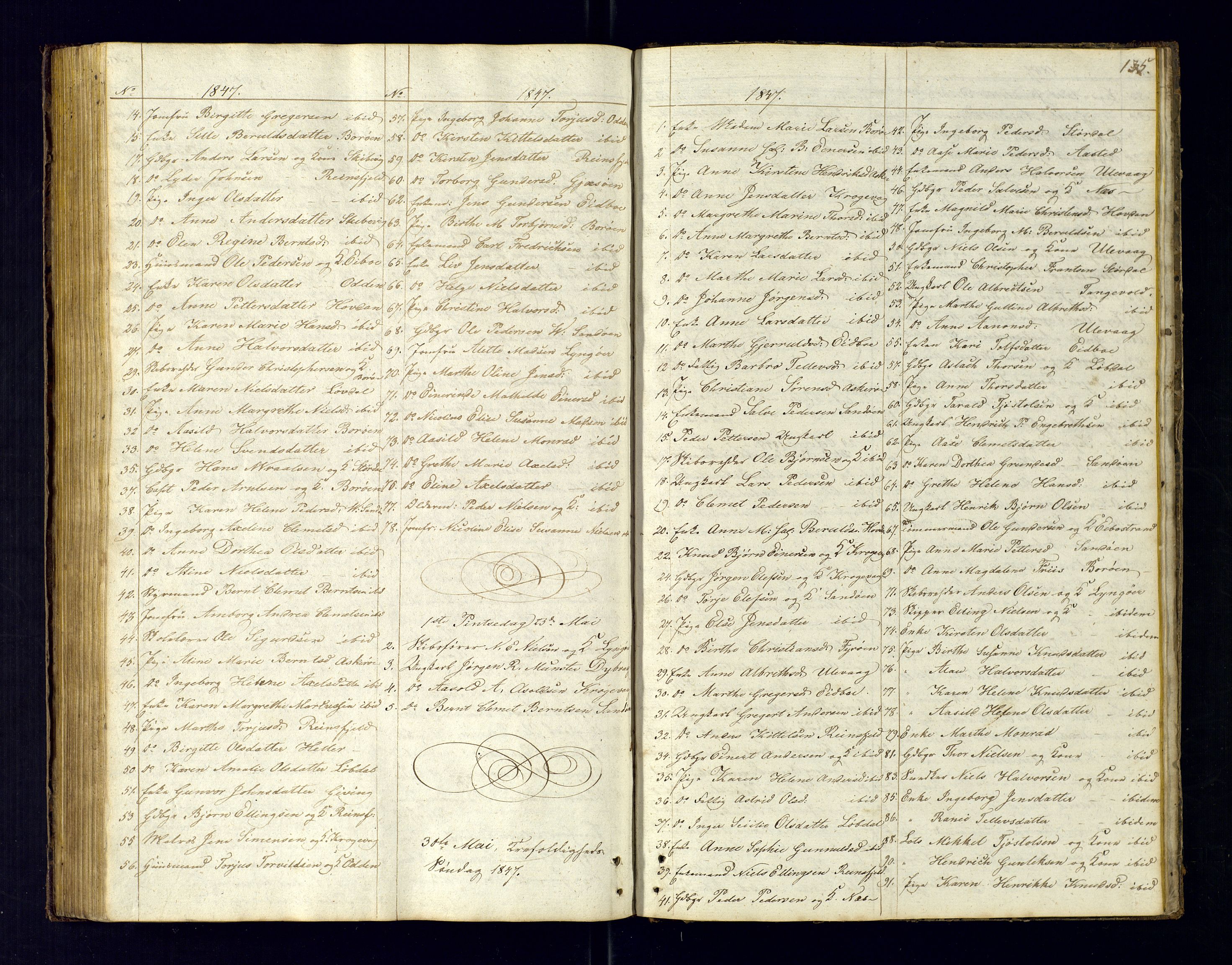 Dypvåg sokneprestkontor, SAK/1111-0007/F/Fc/Fca/L0002: Communicants register no. C-2, 1831-1848, p. 135