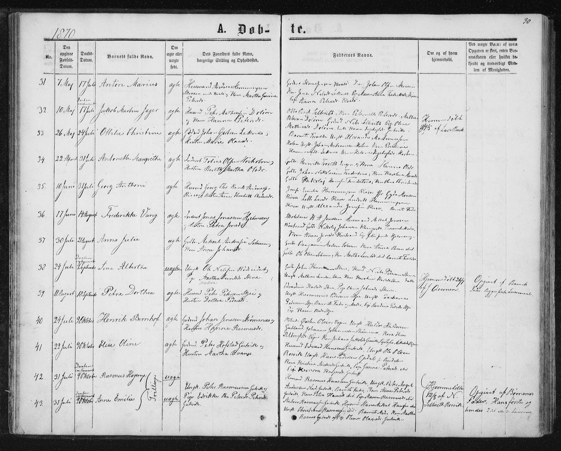 Ministerialprotokoller, klokkerbøker og fødselsregistre - Nord-Trøndelag, SAT/A-1458/788/L0696: Parish register (official) no. 788A03, 1863-1877, p. 30