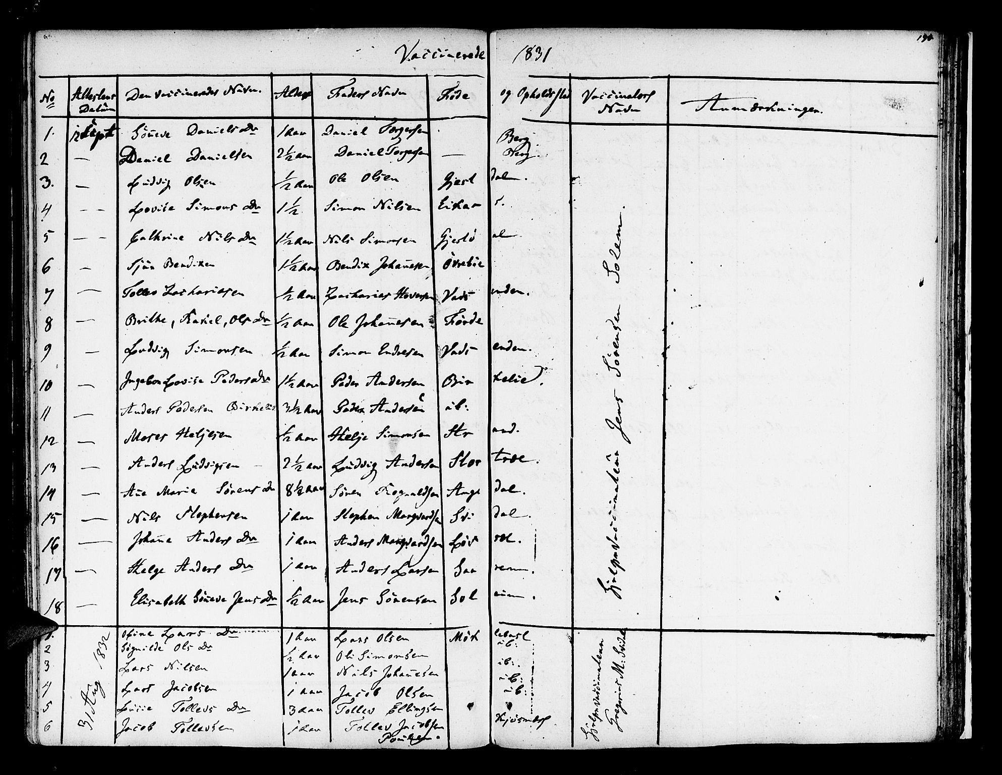 Jølster sokneprestembete, AV/SAB-A-80701/H/Haa/Haaa/L0008: Parish register (official) no. A 8, 1821-1833, p. 190